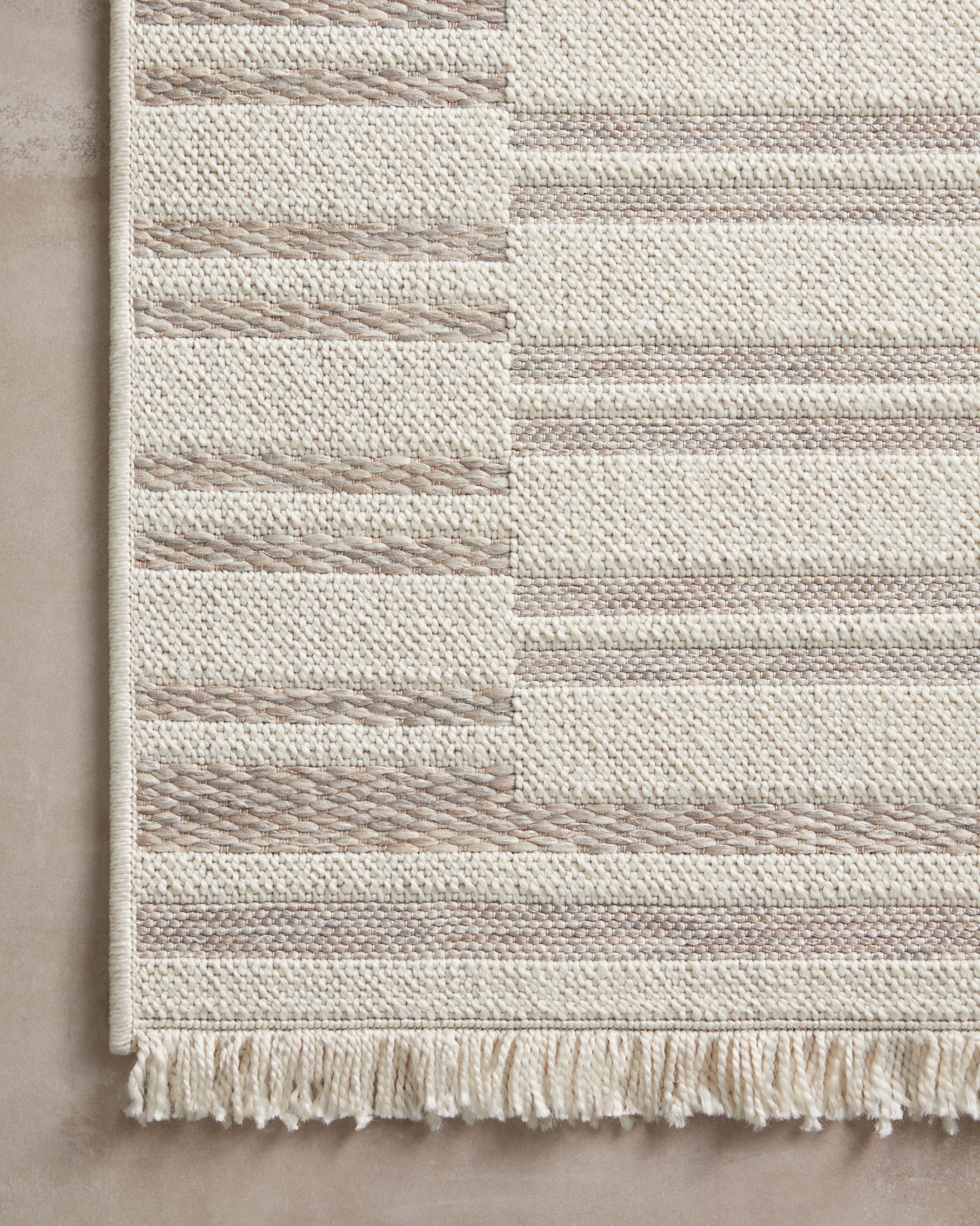 Amber Lewis x Loloi Malibu Ivory / Dove Rug No. 01 5-Rugs - indoor/outdoor Loloi
