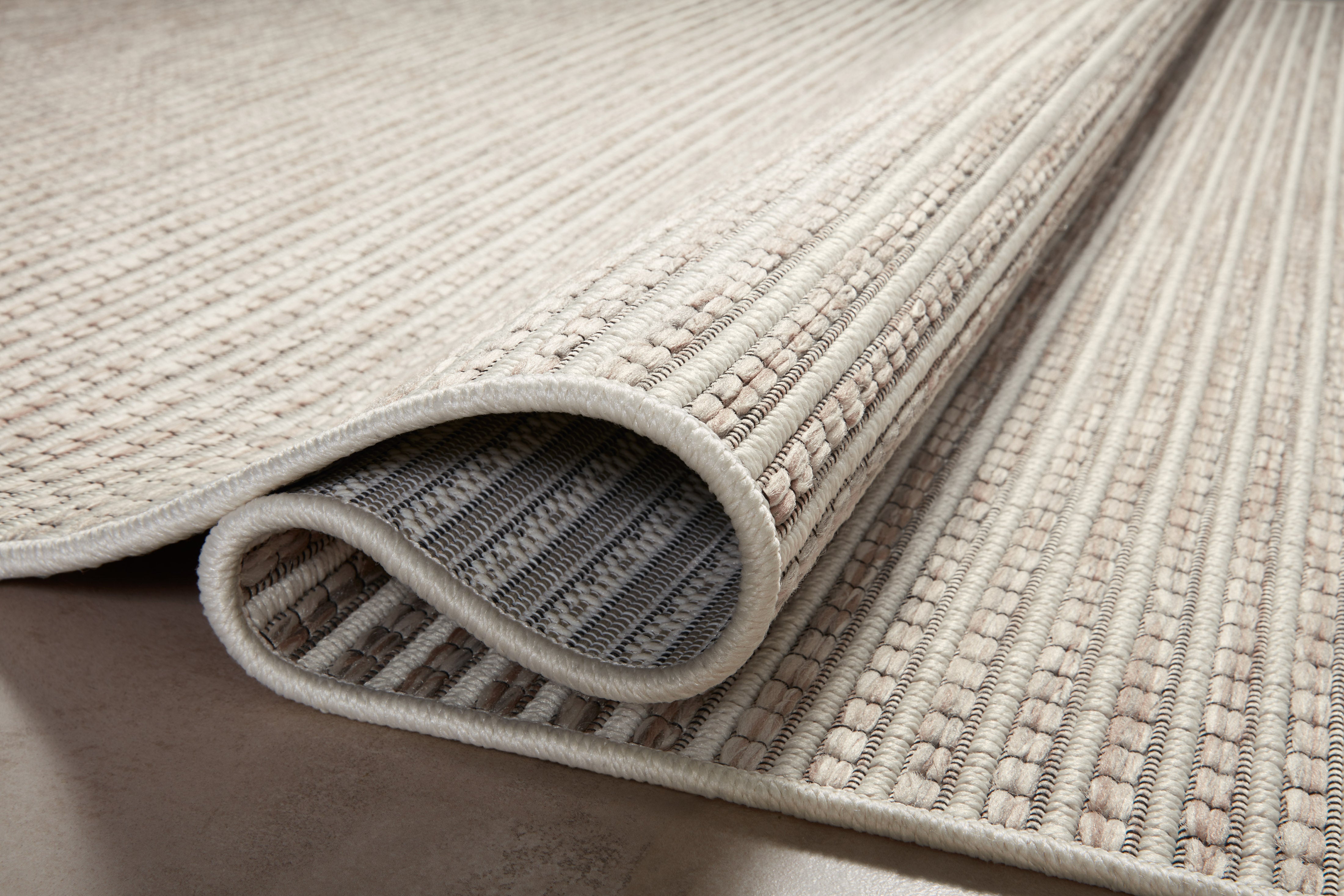 Amber Lewis x Loloi Malibu Ivory / Dove Rug No. 05 5-Rugs - indoor/outdoor Loloi
