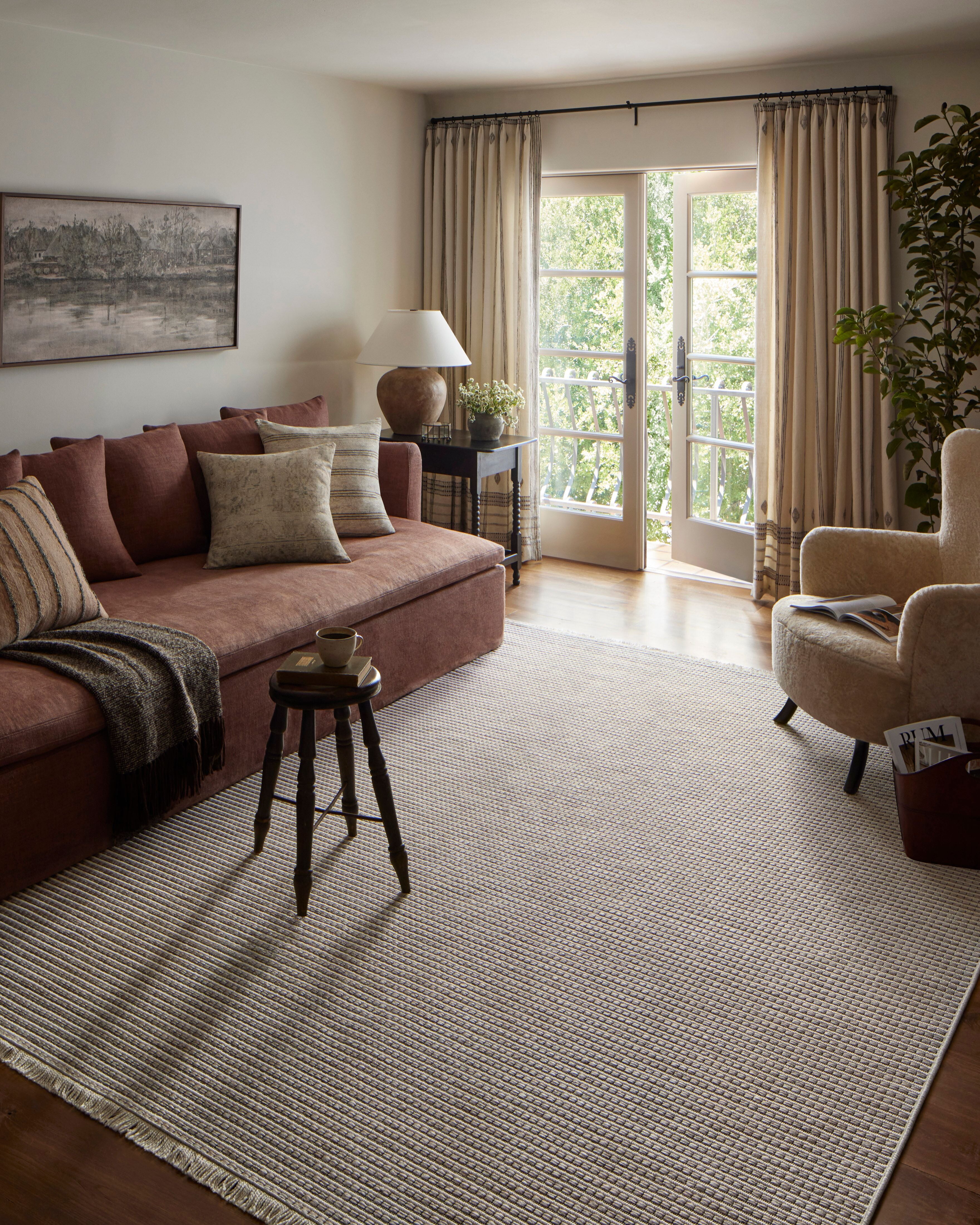Amber Lewis x Loloi Malibu Ivory / Dove Rug No. 02 5-Rugs - indoor/outdoor Loloi