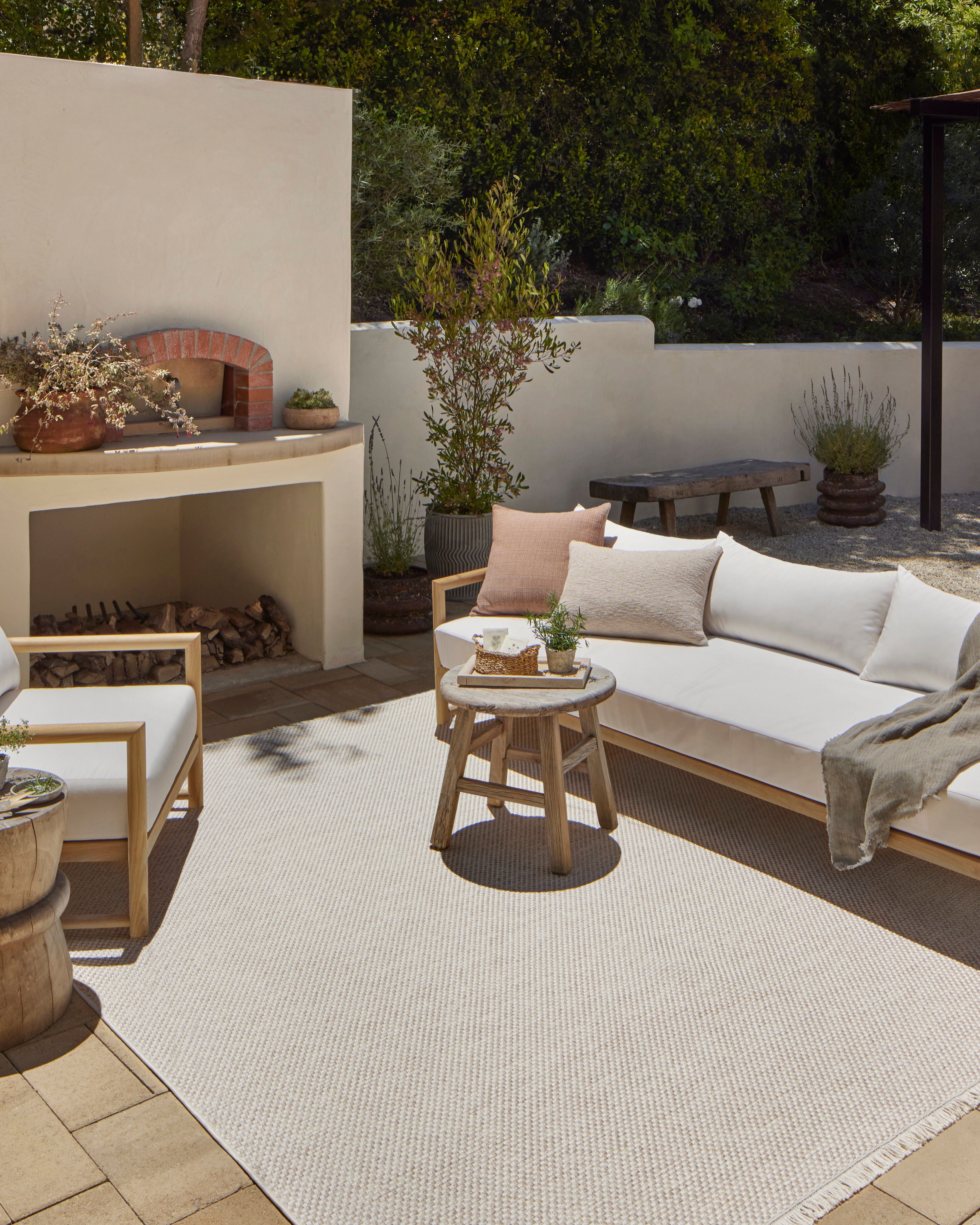 Amber Lewis x Loloi Malibu Ivory / Dove Rug No. 03 5-Rugs - indoor/outdoor Loloi