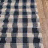 Marlby Tartan Navy Rug 0-rugs-wool Momeni