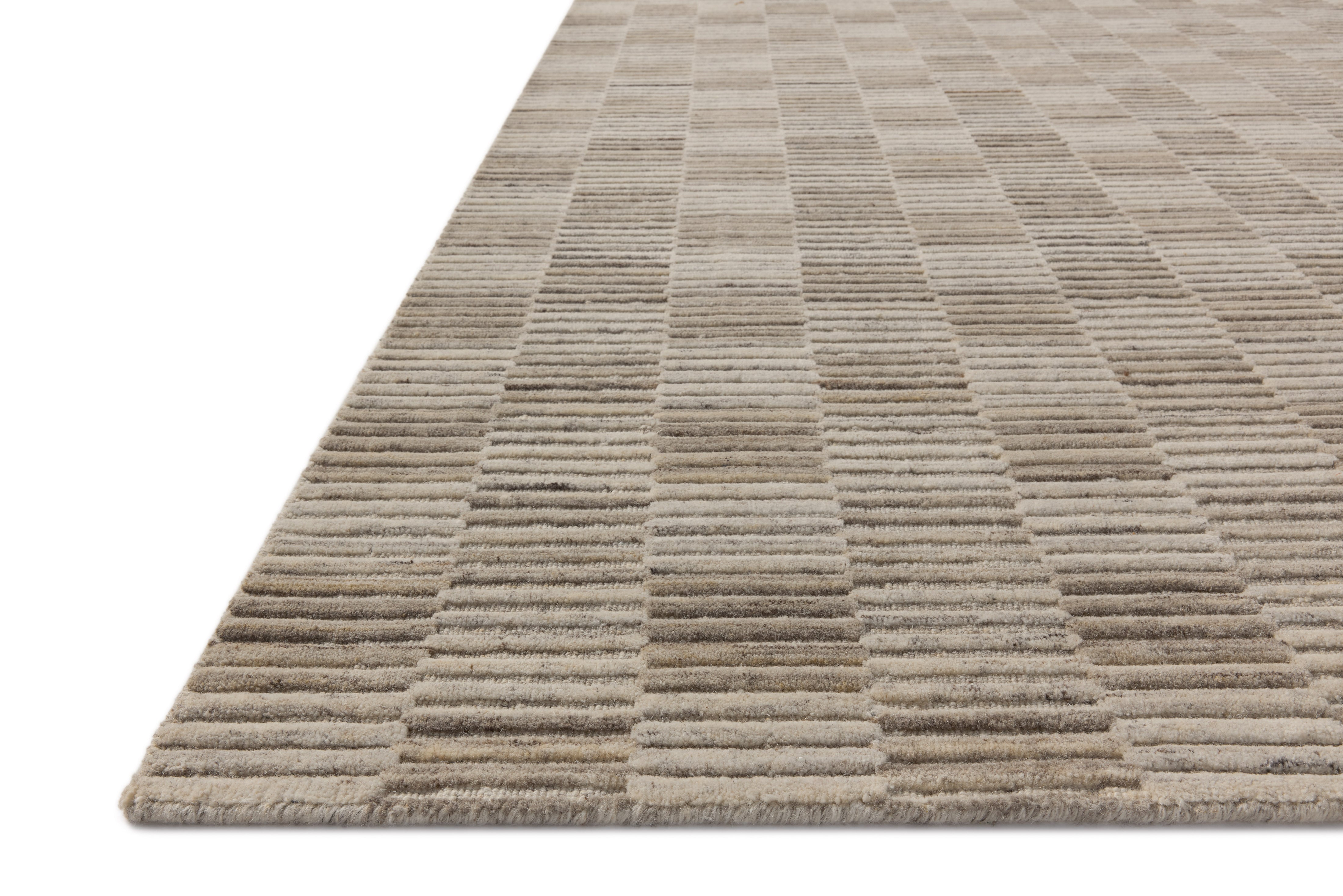 Amber Lewis x Loloi Marlowe Stone / Fog RUGS - checkered Loloi