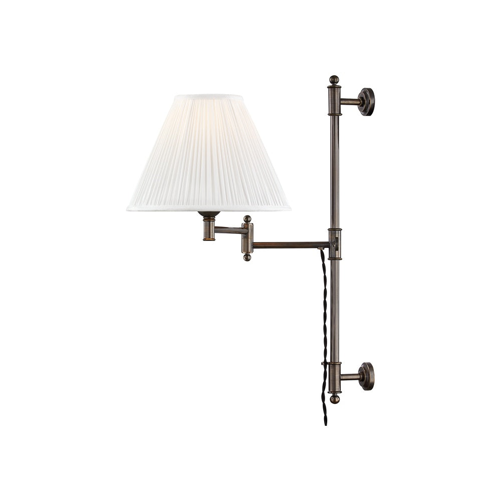 Classic No.1 Plug-in Sconce LIGHTING - Plug-in Sconce Hudson Valley Lighting Distressed Bronze