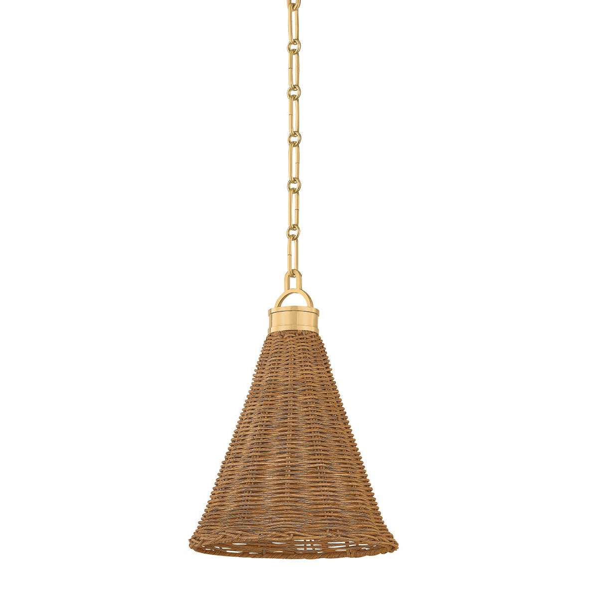Kensington Pendant, Aged Brass Small