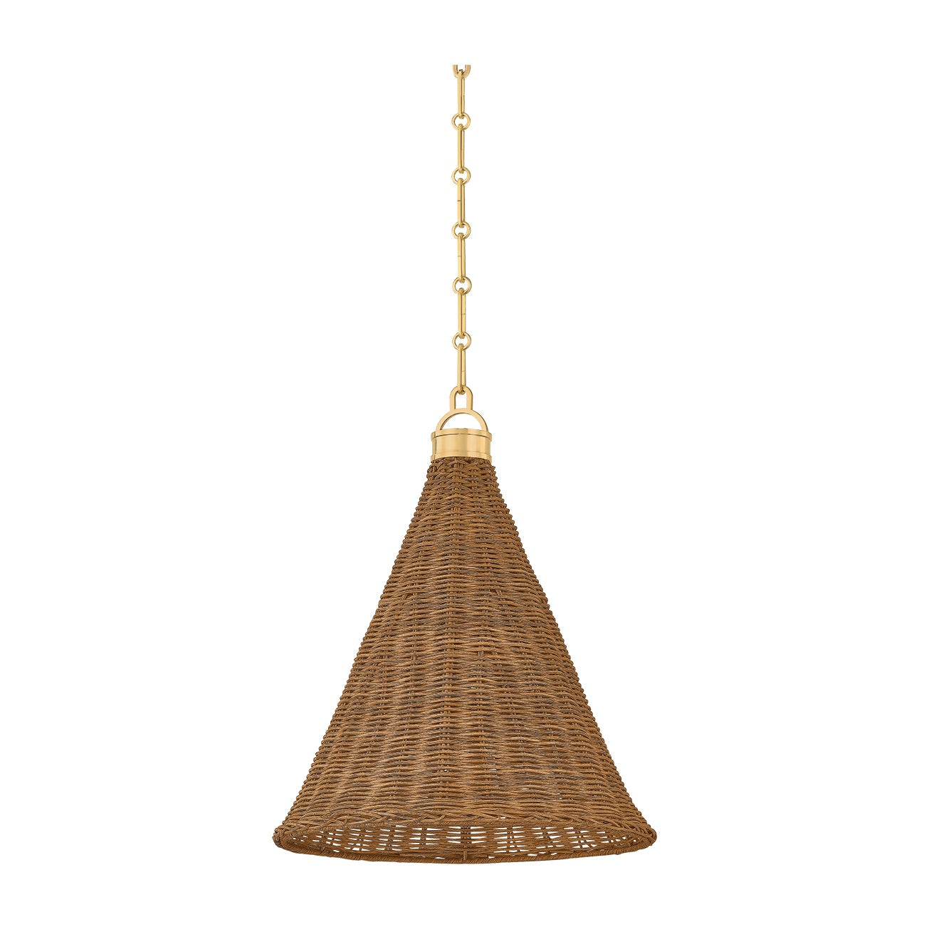 Kensington Pendant, Aged Brass Medium