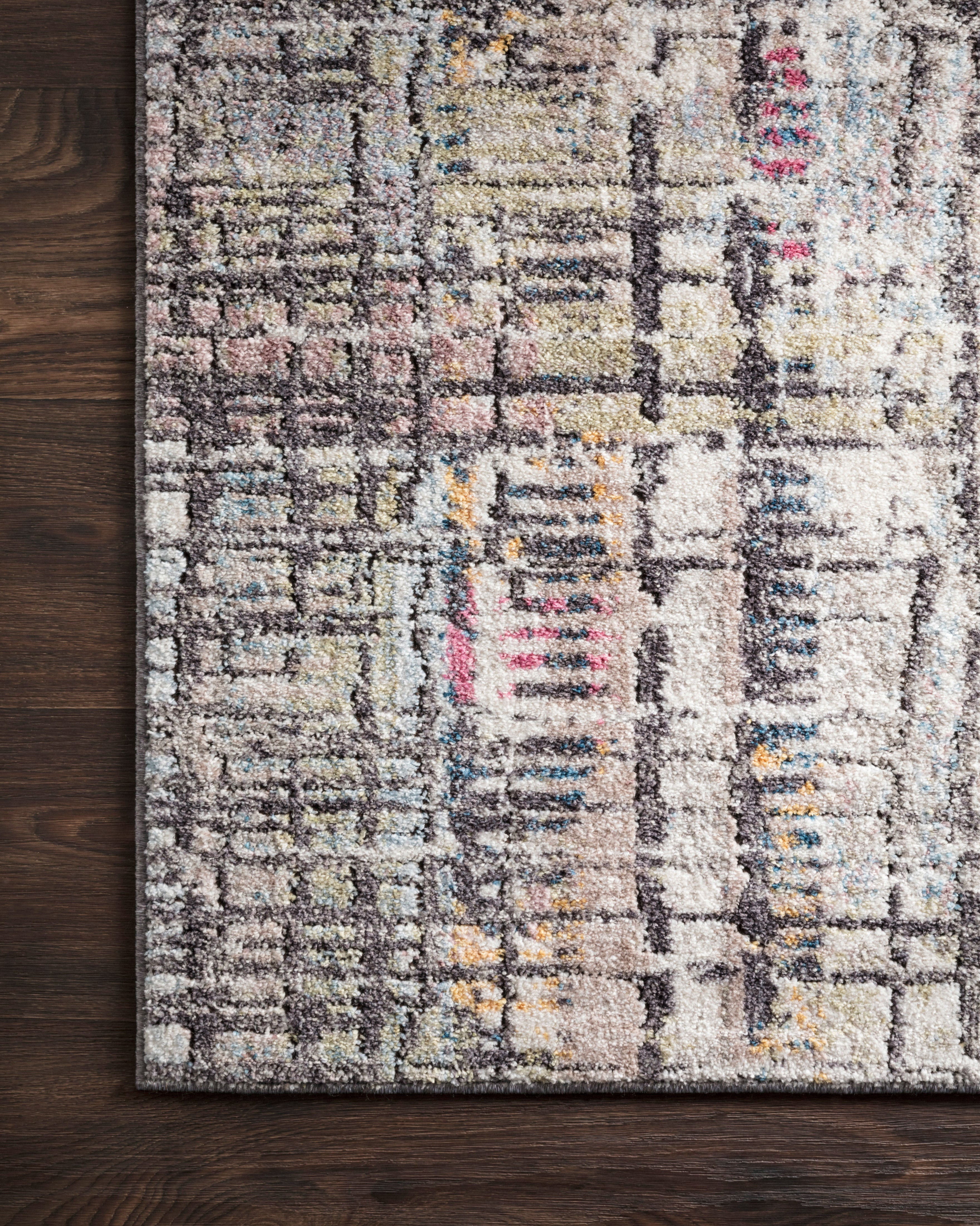Loloi Medusa Charcoal / Multi Rug RUGS - synthetic Loloi