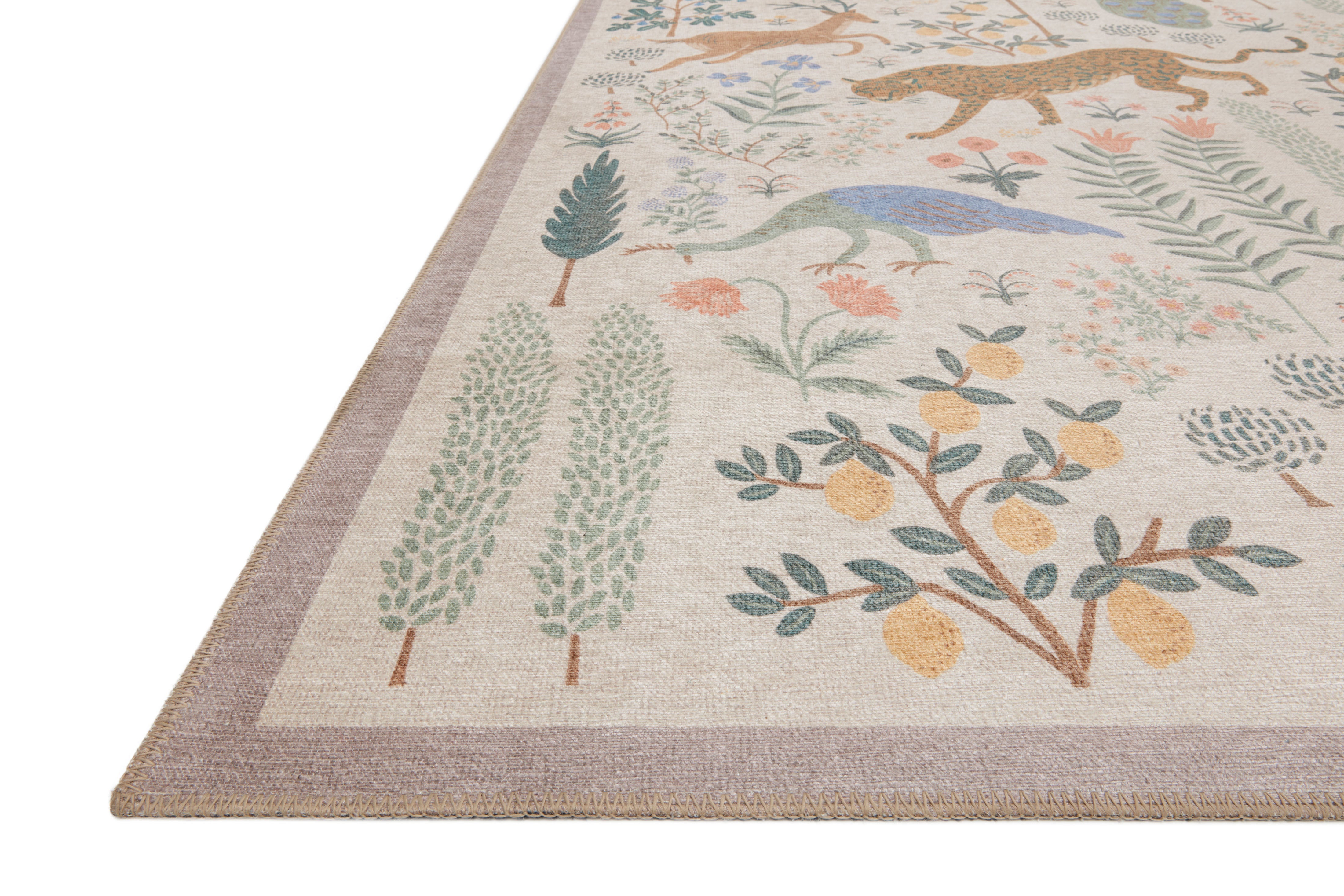 Rifle Paper Co. x Loloi Menagerie Cream Rug No.2 RUGS - synthetic Loloi 18" x 18"