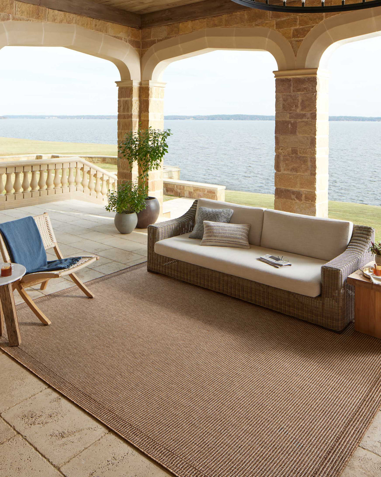 Loloi Merrick Natural / Oatmeal Rug 5-Rugs - indoor/outdoor Loloi