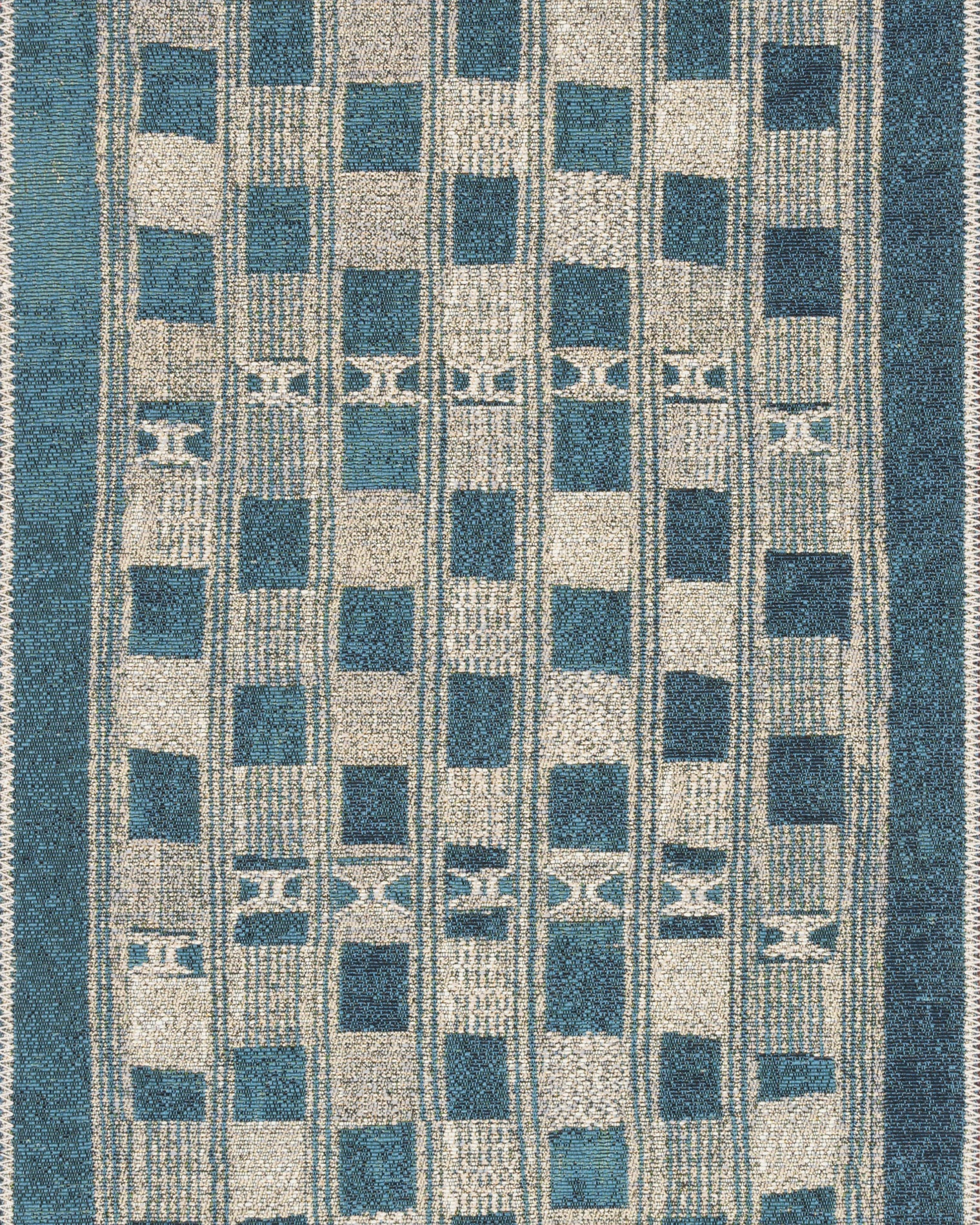 Loloi Mika Blue / Ivory Rug RUGS - synthetic Loloi
