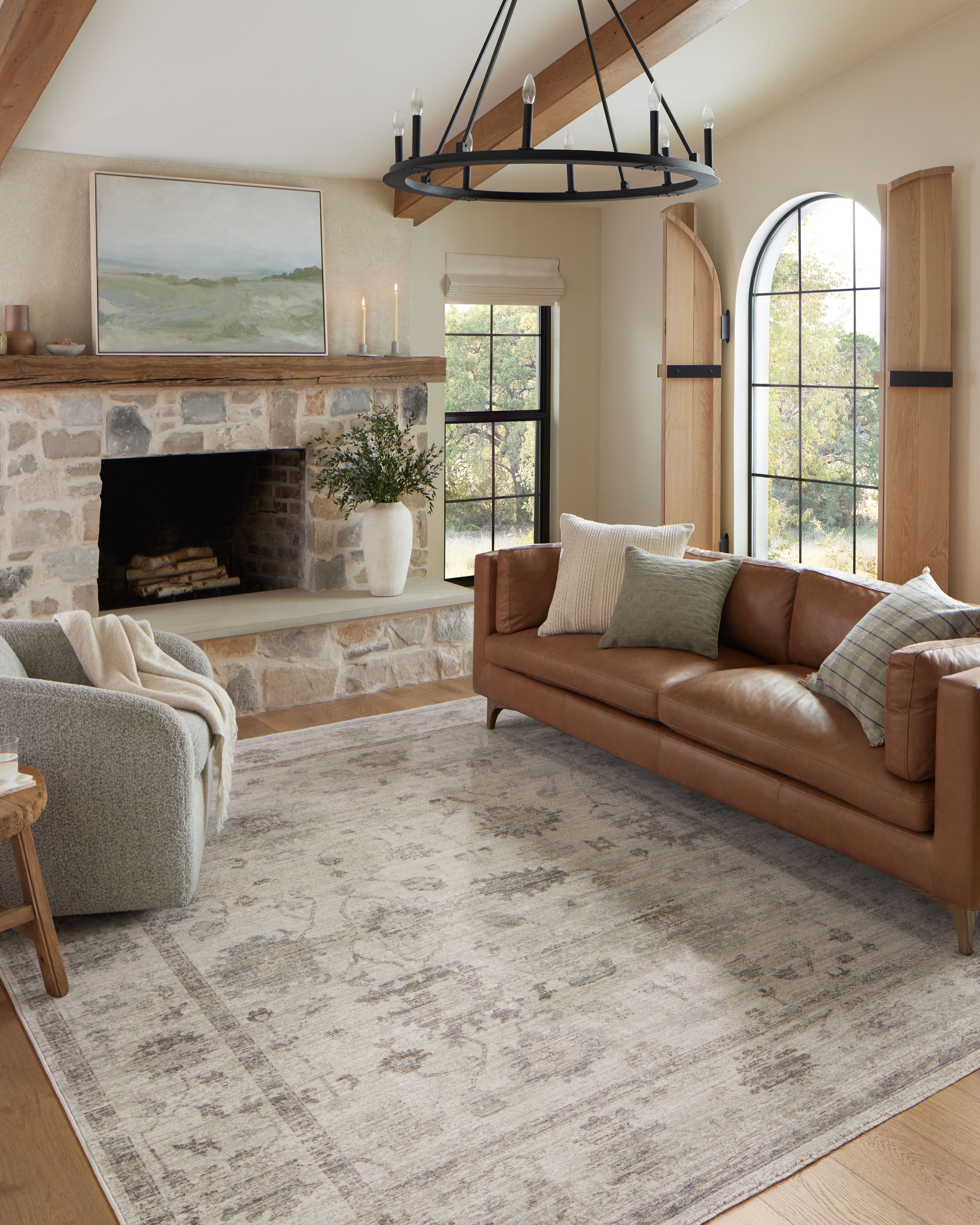 Magnolia Home by Joanna Gaines x Loloi Millie Silver / Dove Rug 0-patterned rugs Loloi
