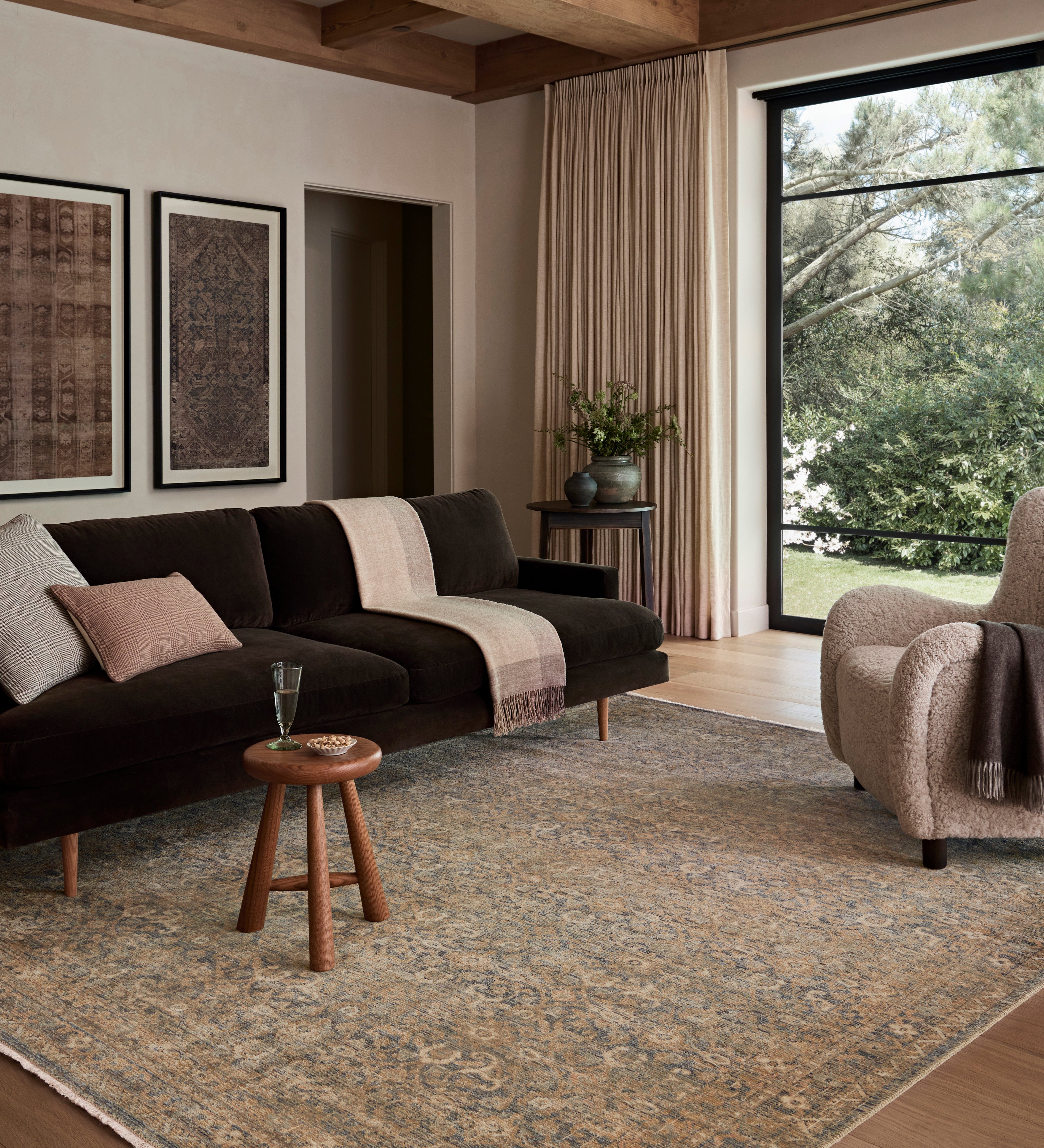 Loloi Molly Denim / Gold Rug, Amber Lewis x 0- -patterned