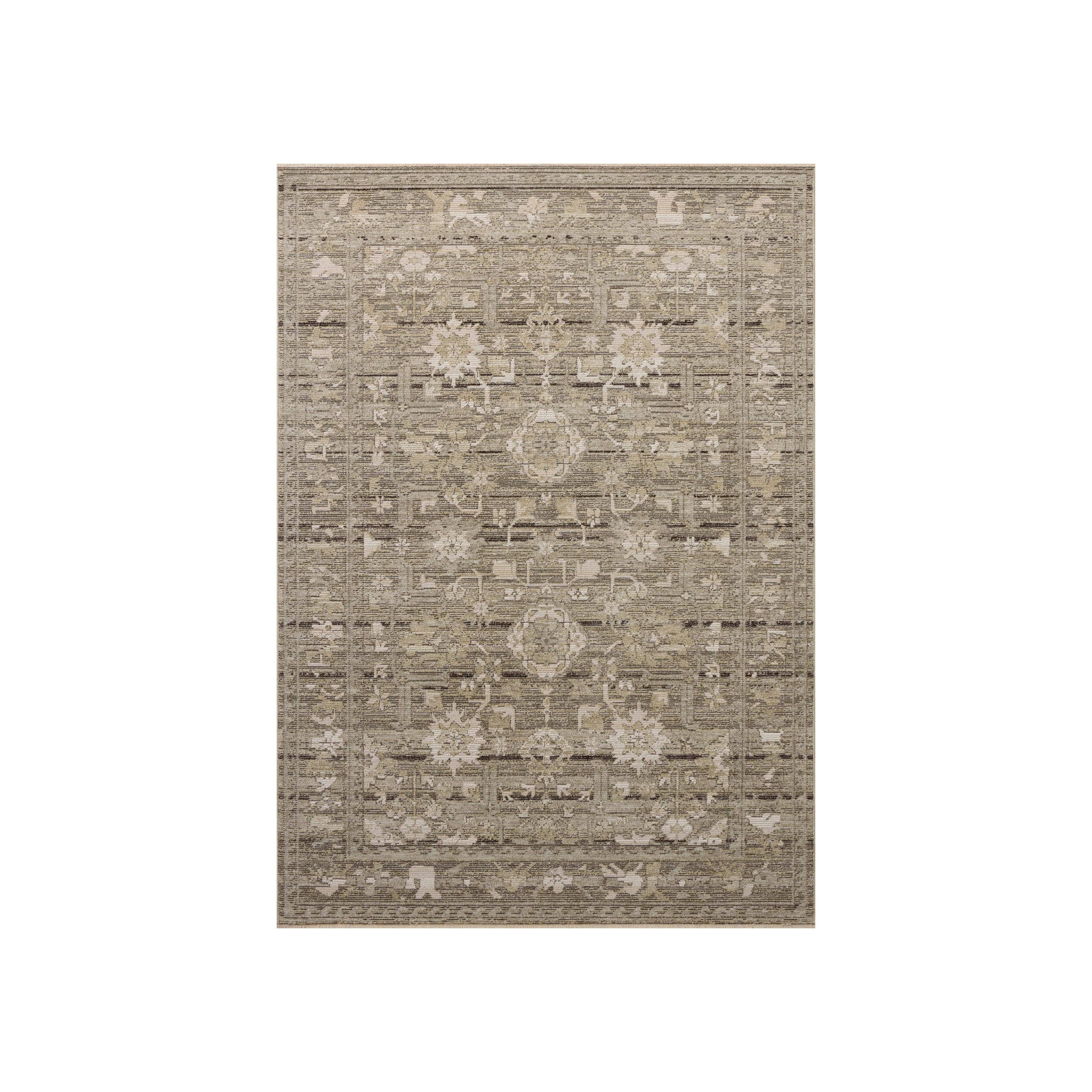 Loloi Milena Sage / Ivory Rug, 18" x 18"
