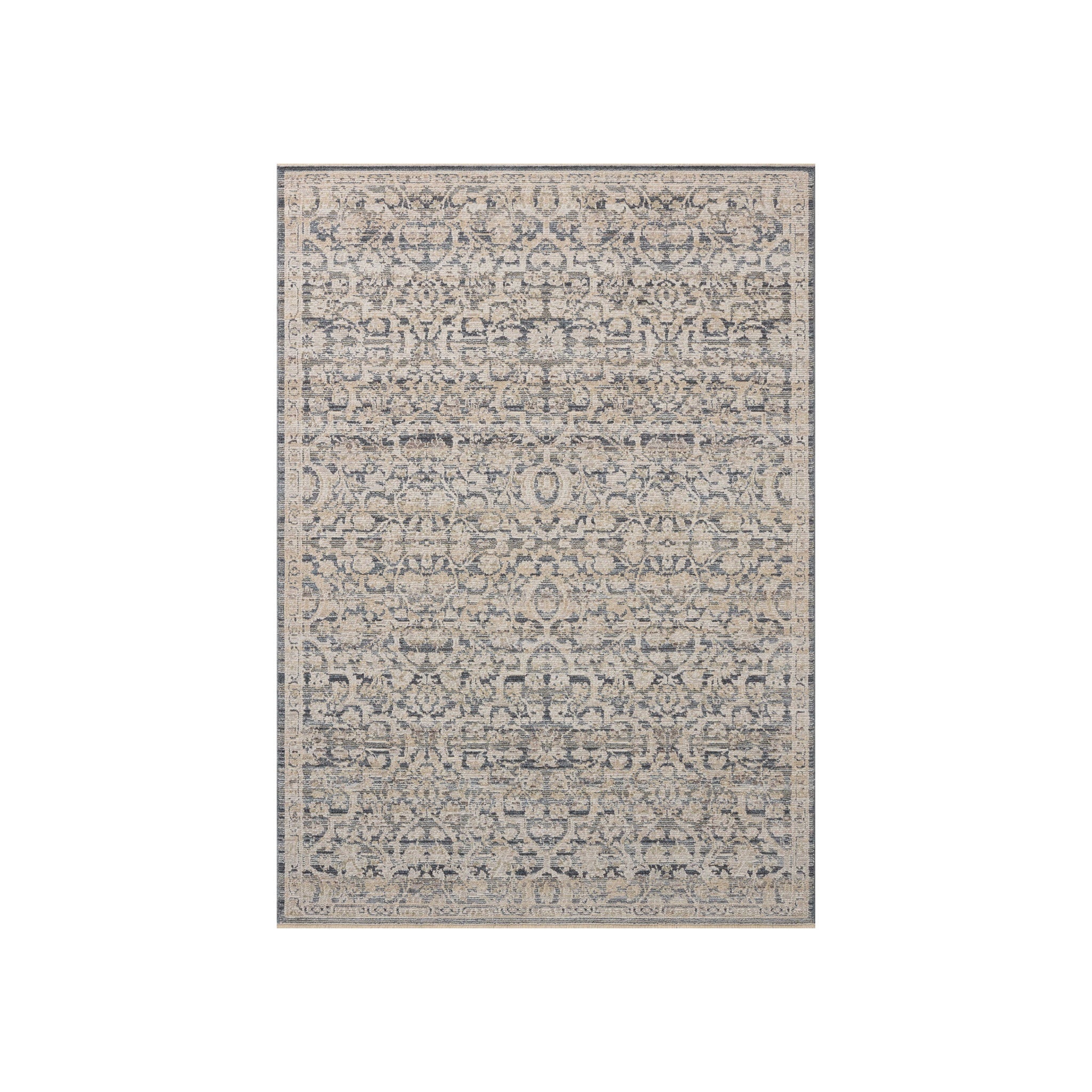 Loloi Milena Denim / Natural Rug, 18" x 18"