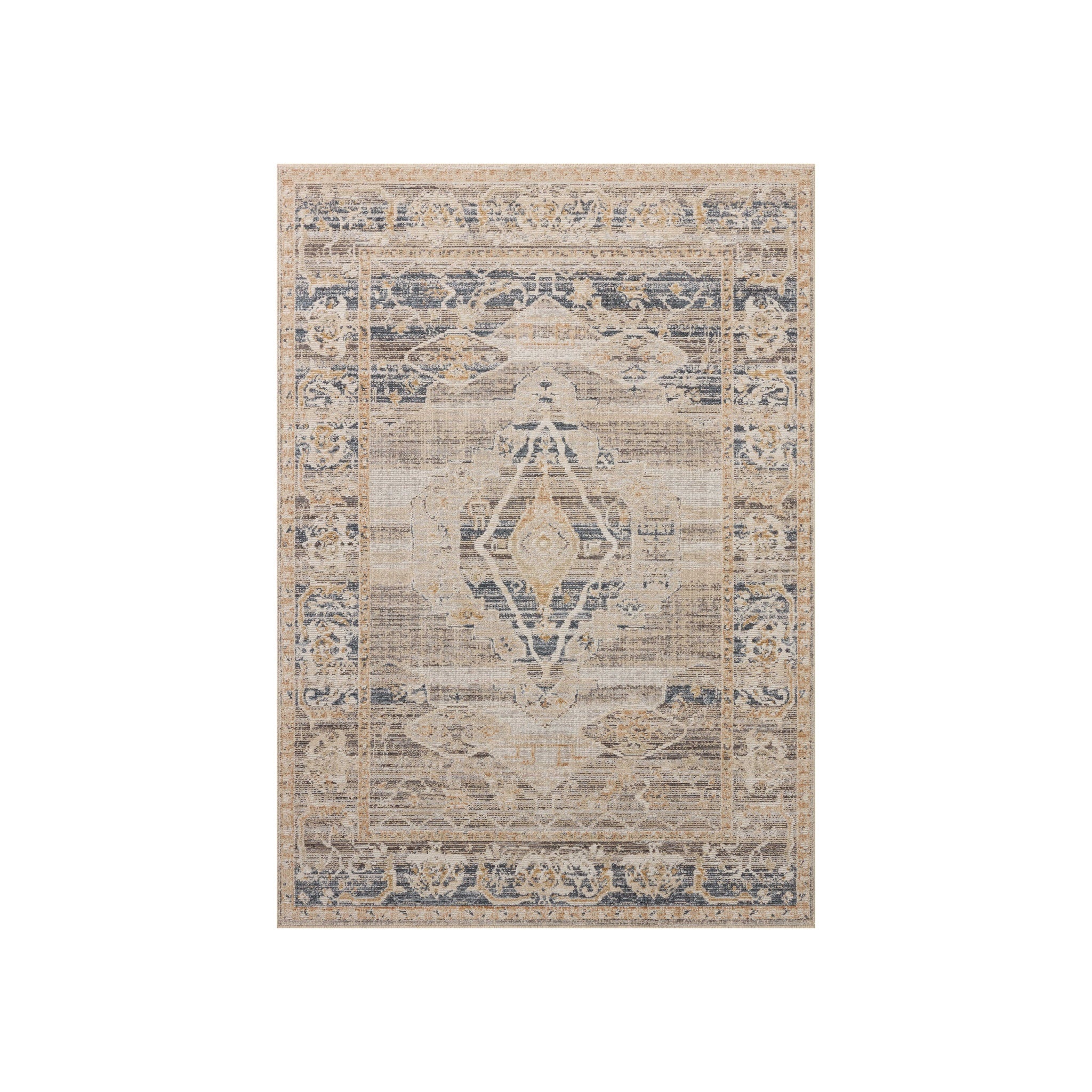 Loloi Milena Natural / Ivory Rug, 18" x 18"