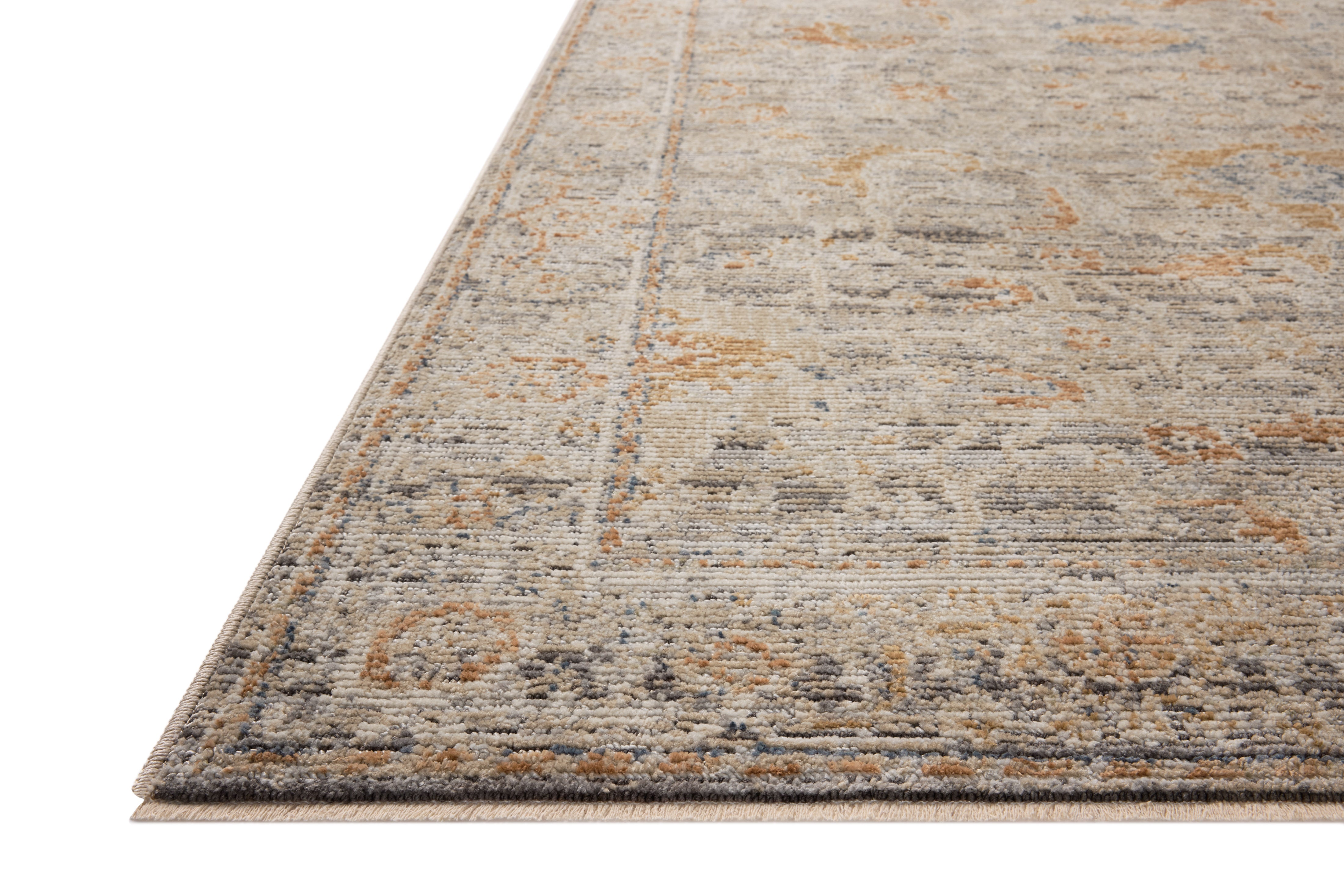 Loloi Milena Charcoal / Apricot Rug RUGS - synthetic Loloi 18" x 18"