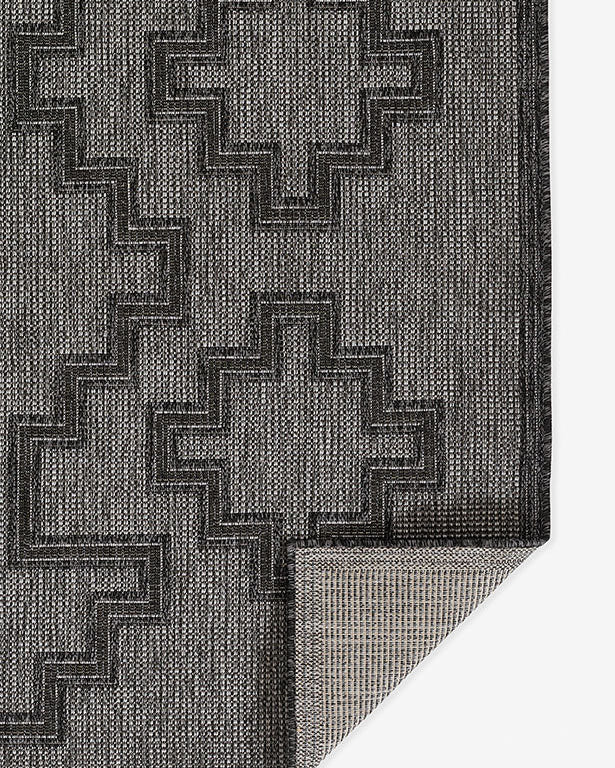 Harbor Charcoal Trellis Outdoor Rug 5-Rugs - indoor/outdoor Momeni