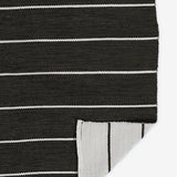 Ripple Black Stripe Reversible Rug