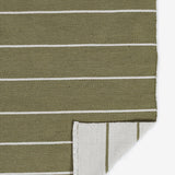 Ripple Green Stripe Reversible Rug