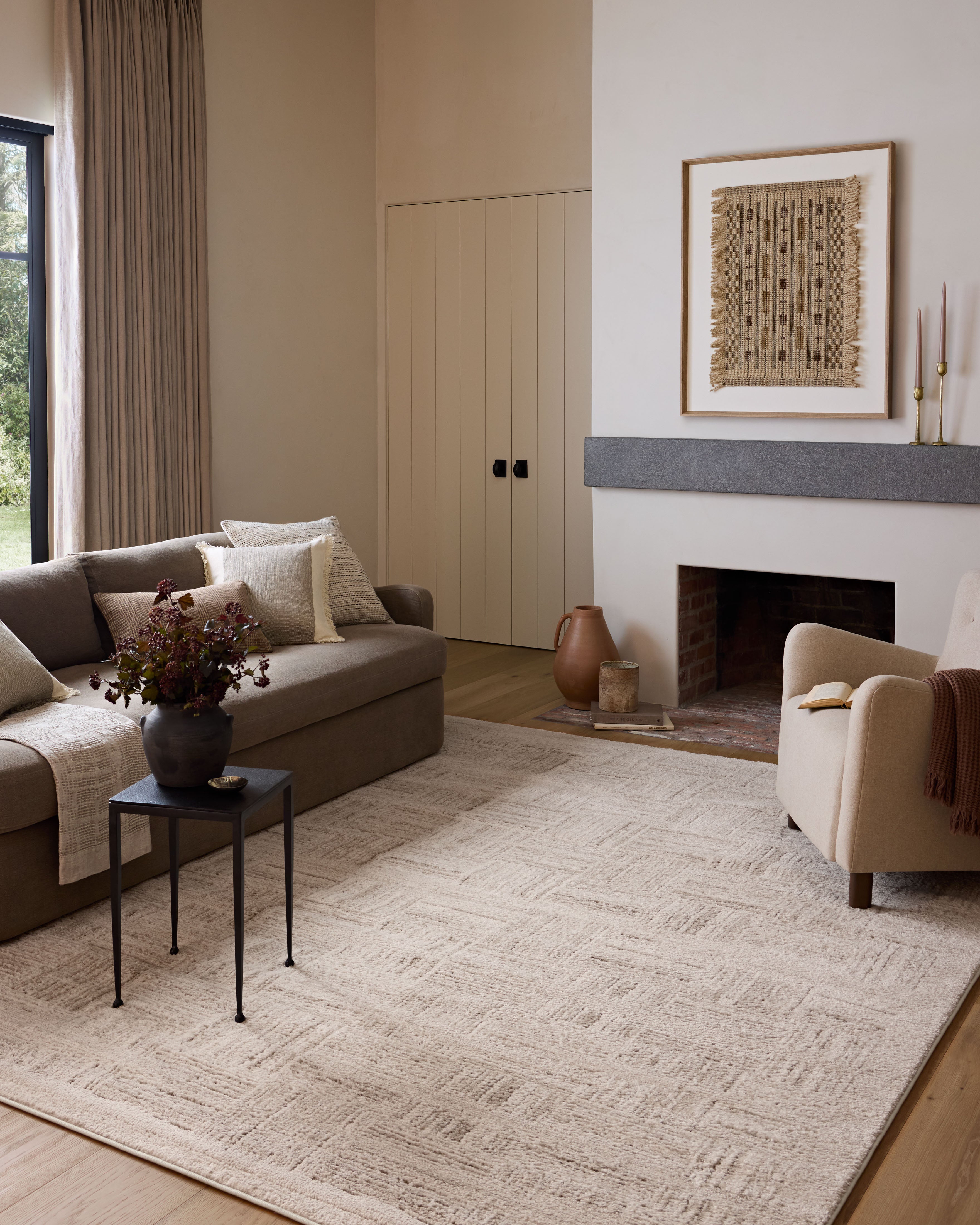 Amber Lewis x Loloi Monty Ivory / Taupe RUGS - patterned Loloi