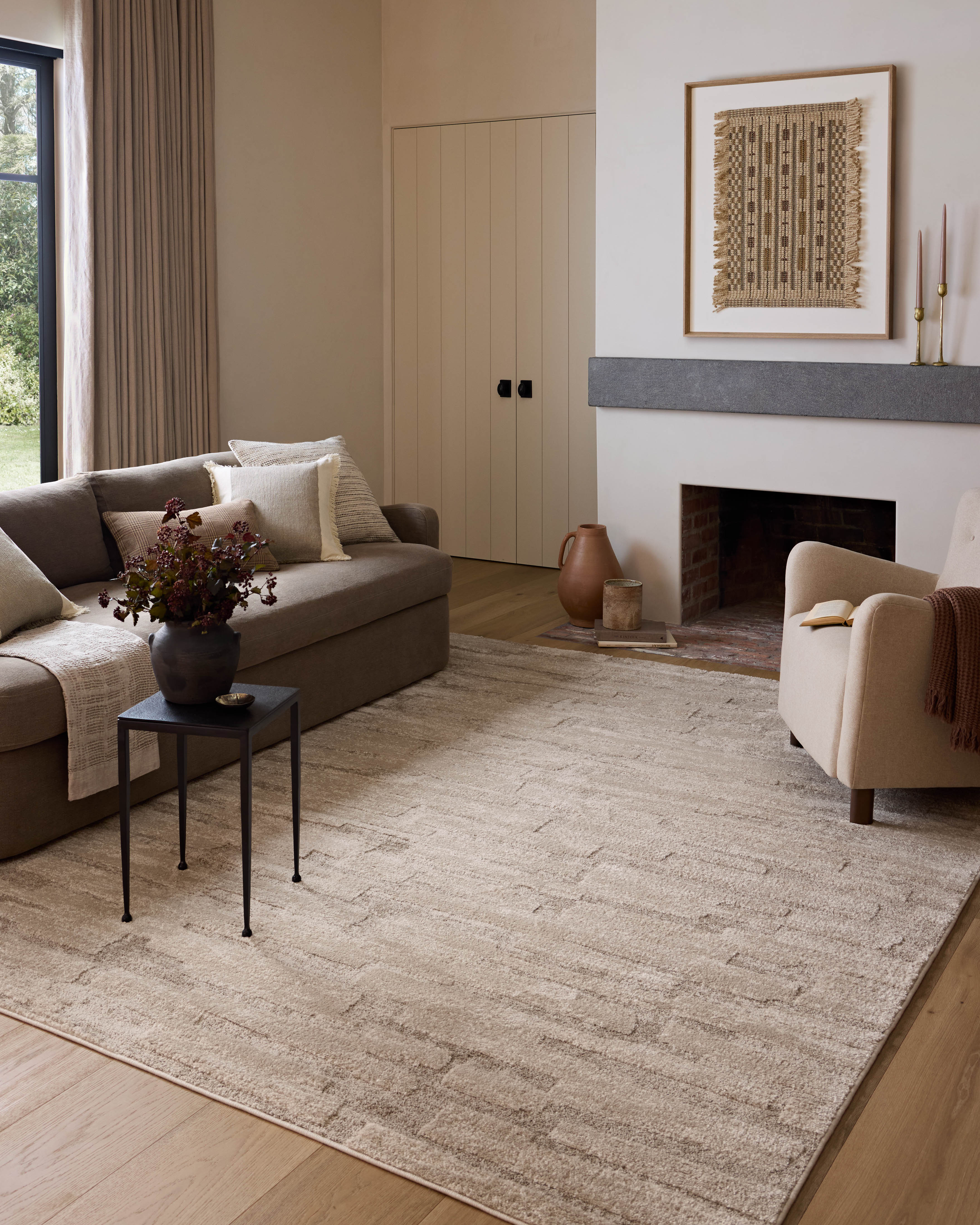 Amber Lewis x Loloi Monty Taupe / Beige Rug RUGS - synthetic Loloi