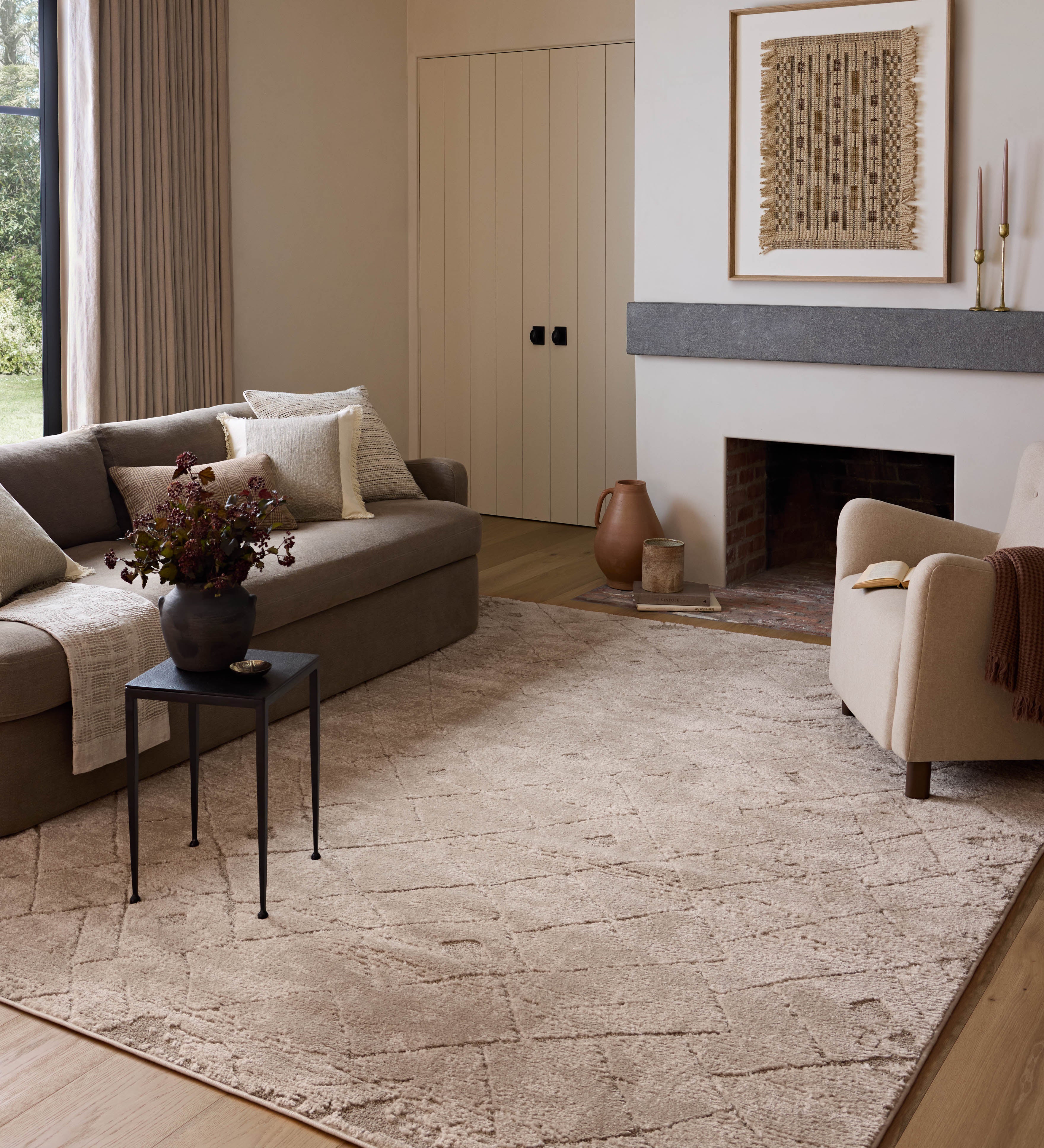 Amber Lewis x Loloi Monty Beige / Natural Rug RUGS - synthetic Loloi