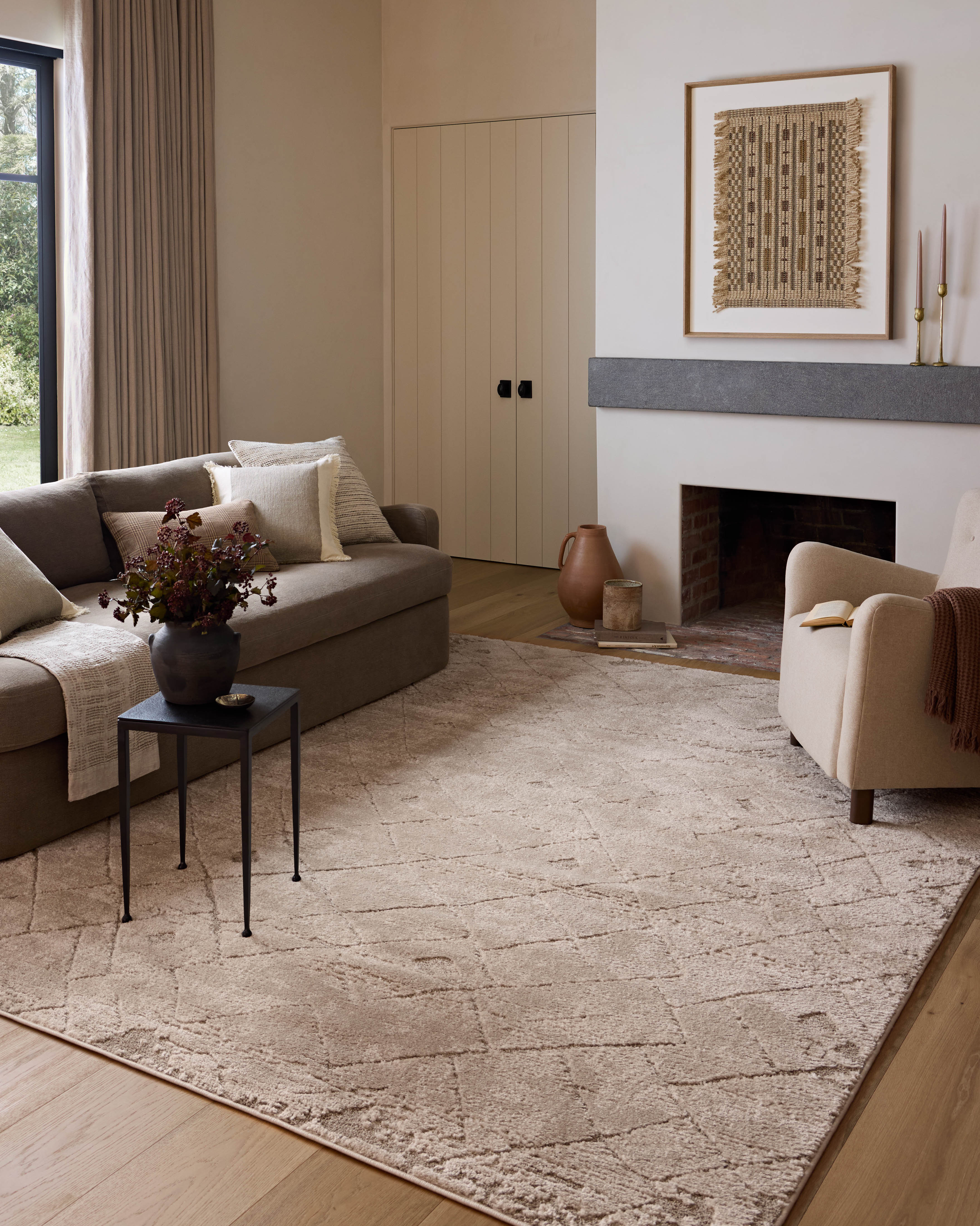 Amber Lewis x Loloi Monty Beige / Natural RUGS - patterned Loloi