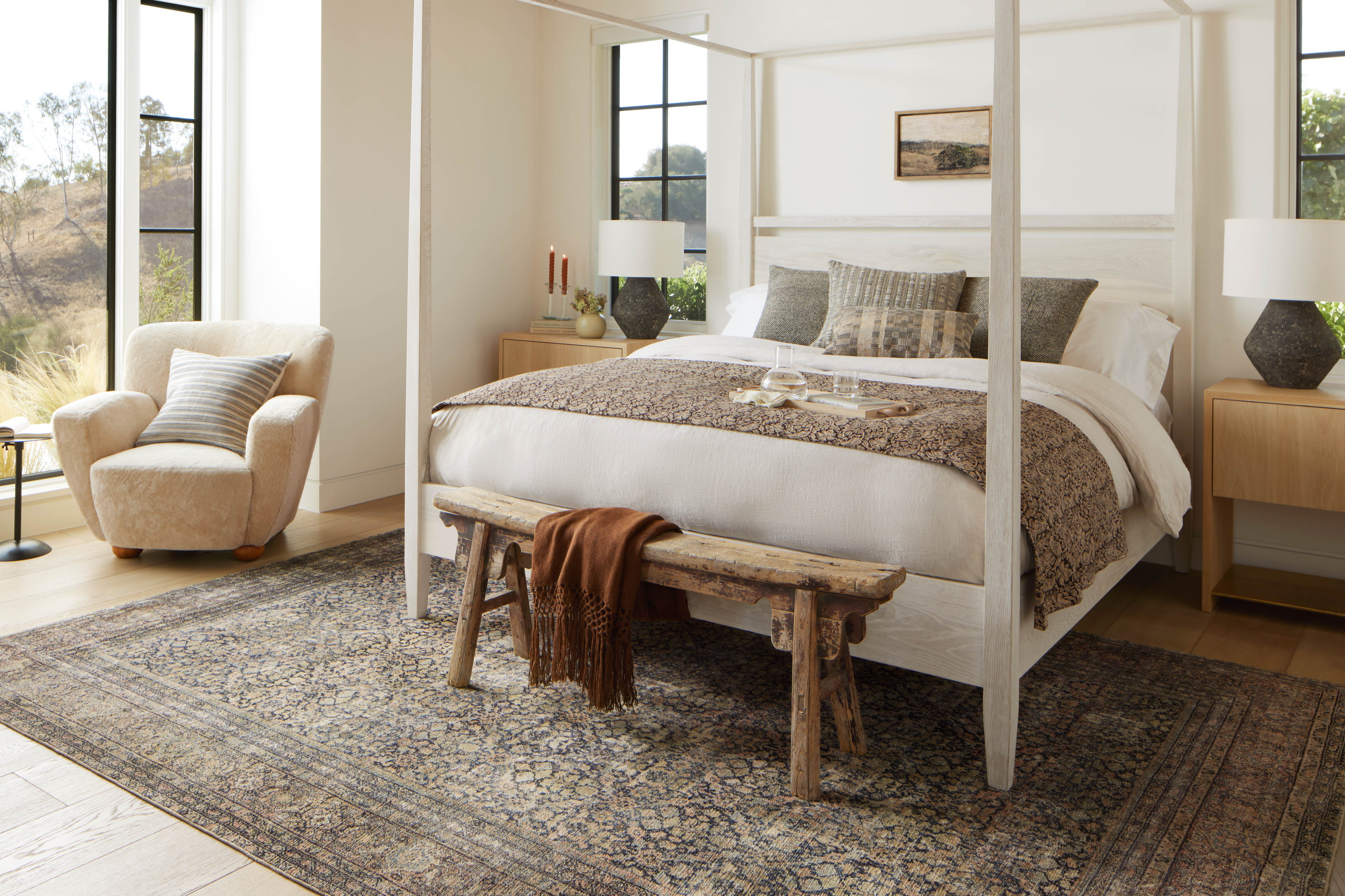 Amber Lewis x Loloi Morgan Denim / Multi 0-patterned rugs Loloi