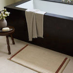 Chris Loves Julia x Loloi Marvin Ivory / Brick Bath Mat - Rug & Weave