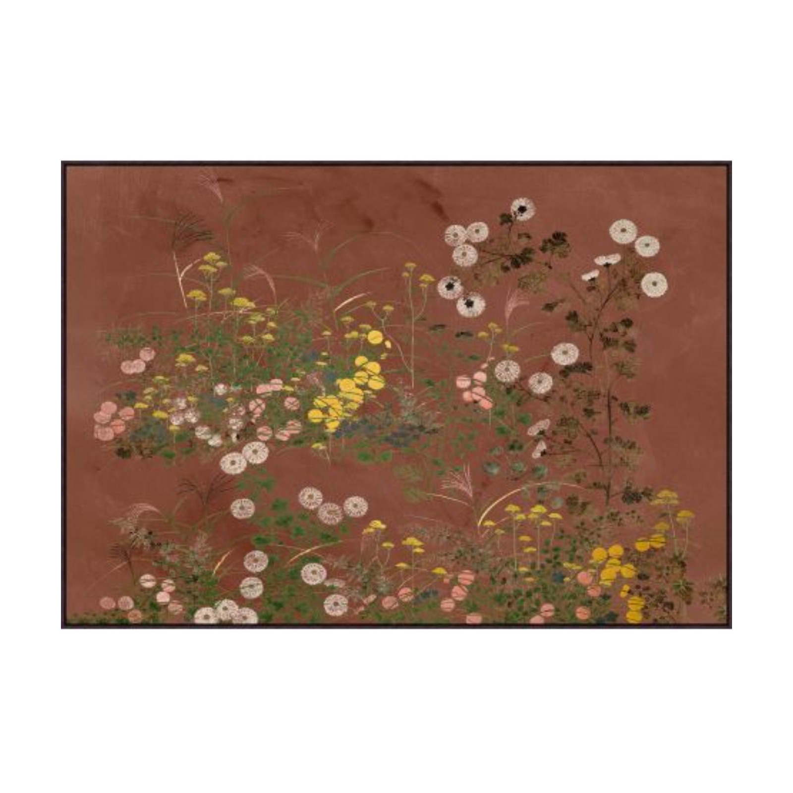 "Walking With Flowers" Framed Art Print - Rug & Weave