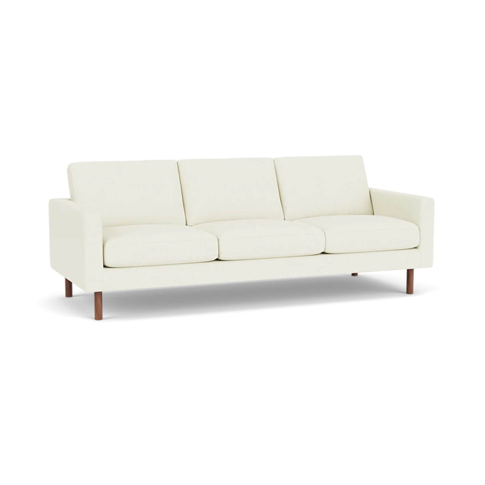 EQ3 Custom Fabric Joan 87" Sofa - Walnut Leg