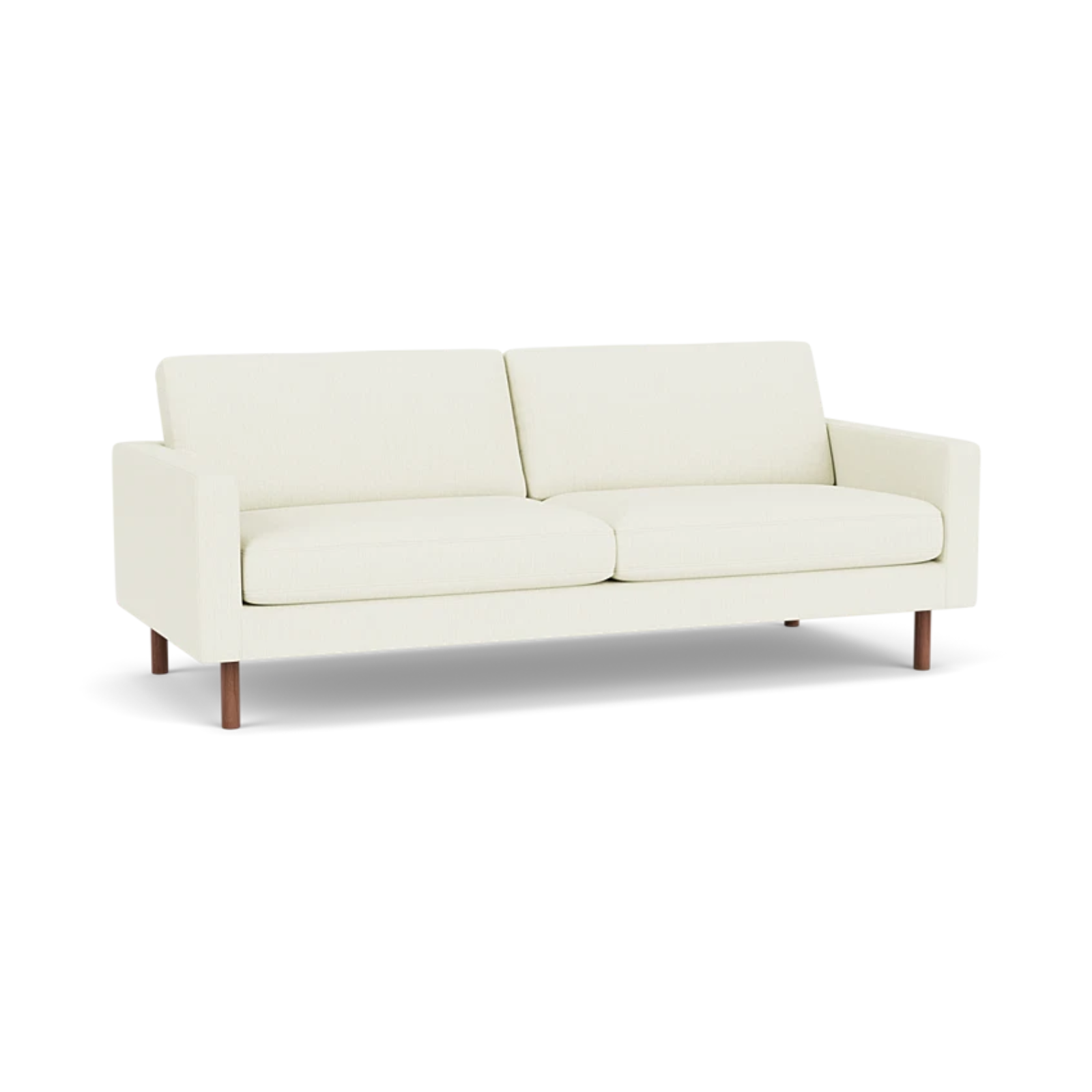 EQ3 Custom Fabric Joan 83" Sofa - Walnut Leg