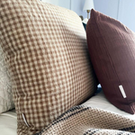 Arthur Gingham Pillow Cover 1 - PILLOWS - linen - neutral Rug & Weave Pillows
