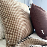 Arthur Gingham Pillow Cover 1 - PILLOWS - linen - neutral Rug & Weave Pillows