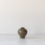 Round Brown Porcelain Vase - Rug & Weave