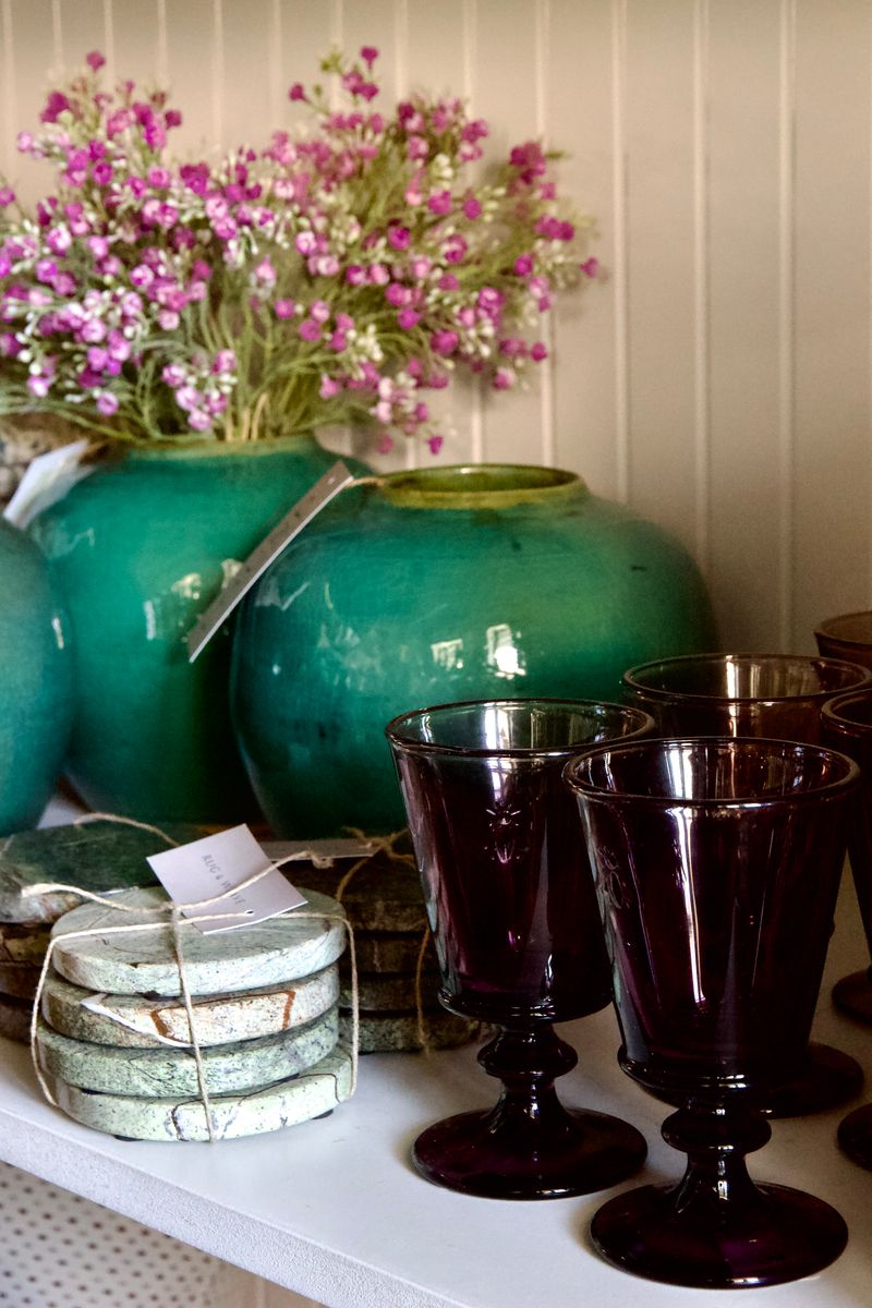 Vintage Green Ginger Jar - Rug & Weave