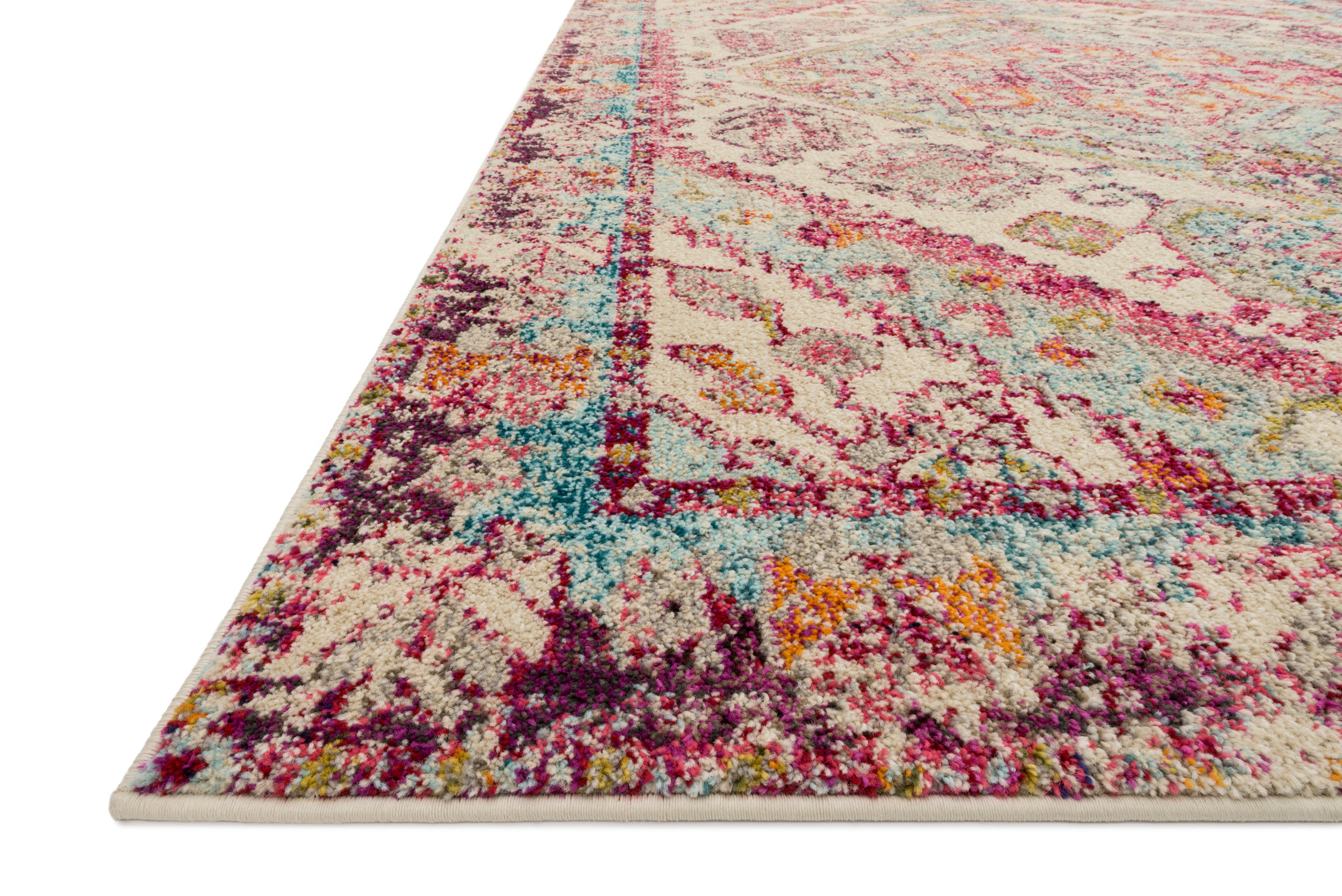 Loloi Nadia Aqua / Pink Rug Loloi
