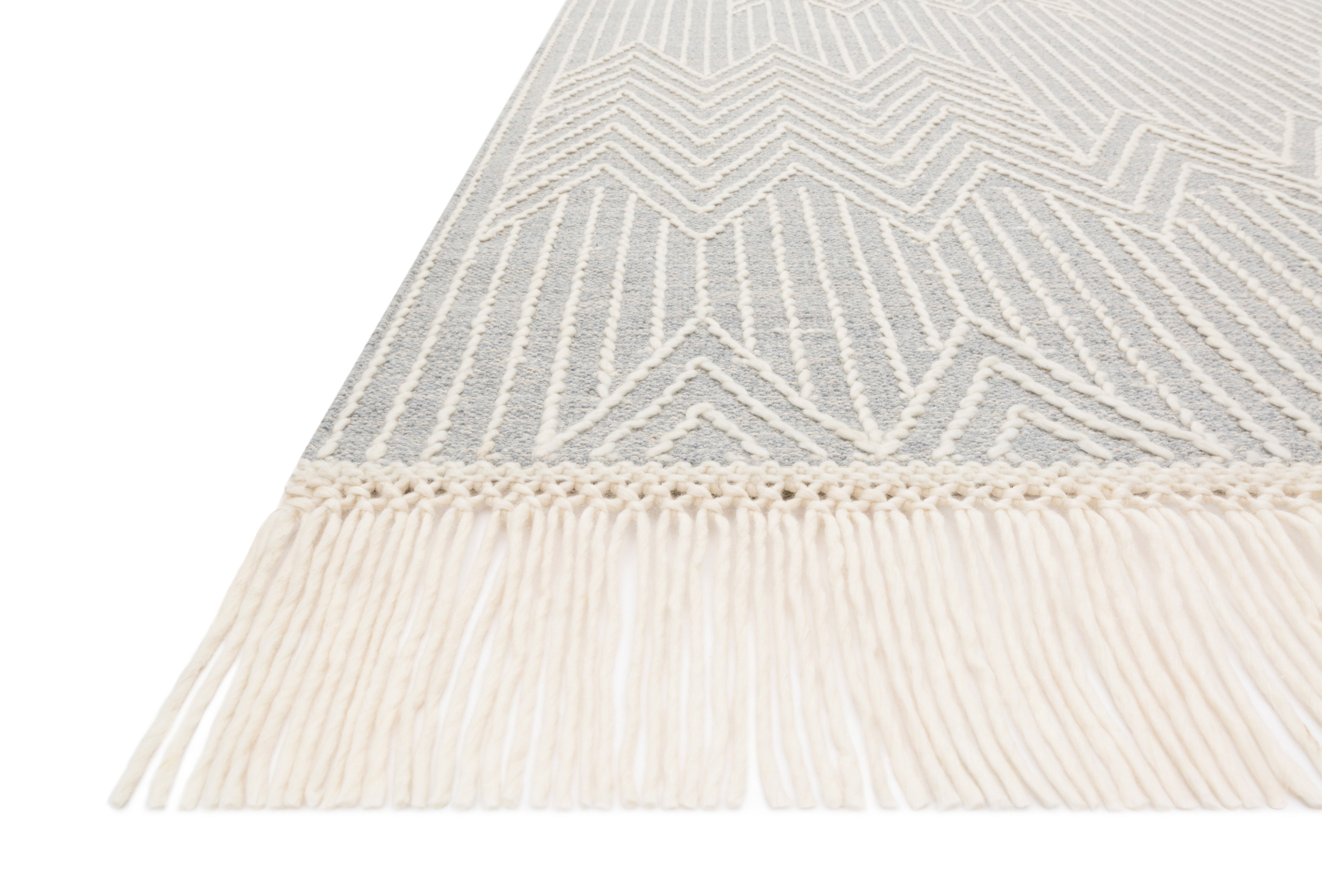 Magnolia Home By Joanna Gaines x Loloi Newton Lt Grey / Ivory Rug RUGS - wool Loloi
