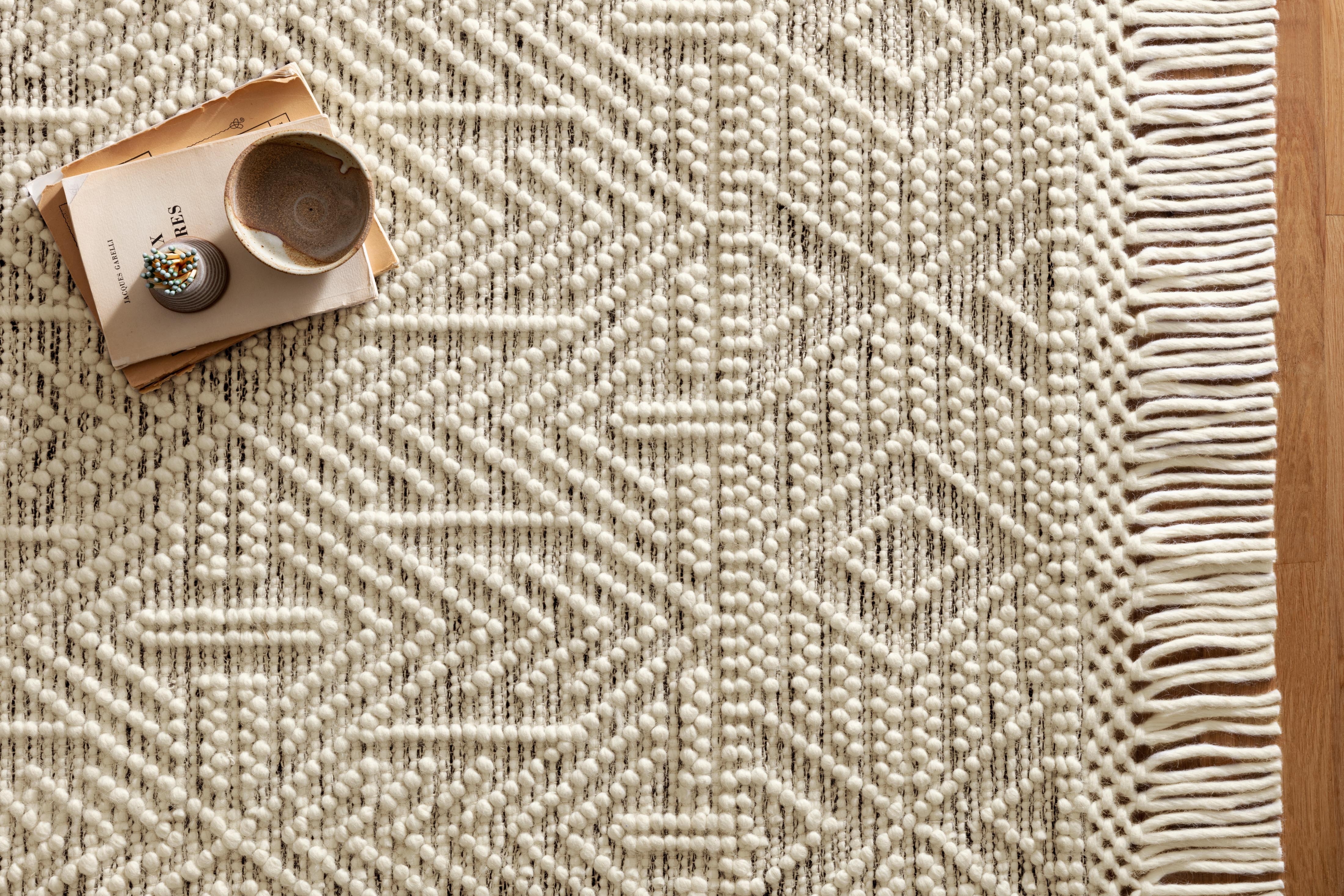 Loloi Noelle Ivory / Black Rug No.1 RUGS - wool Loloi