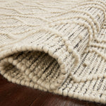 Loloi Noelle Ivory / Black Rug No.2 RUGS - wool Loloi