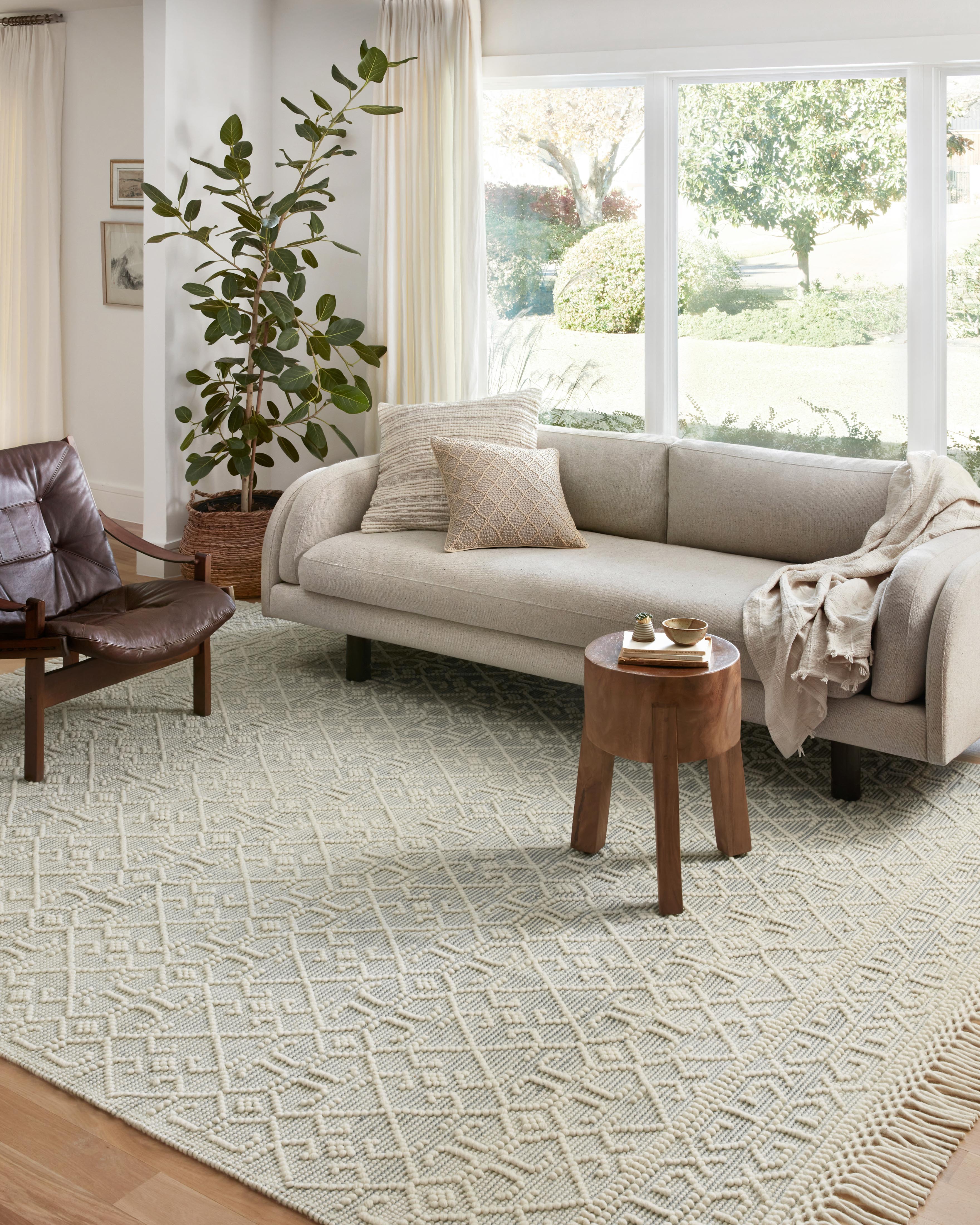 Loloi Noelle Ivory / Blue Rug No.1 RUGS - wool Loloi