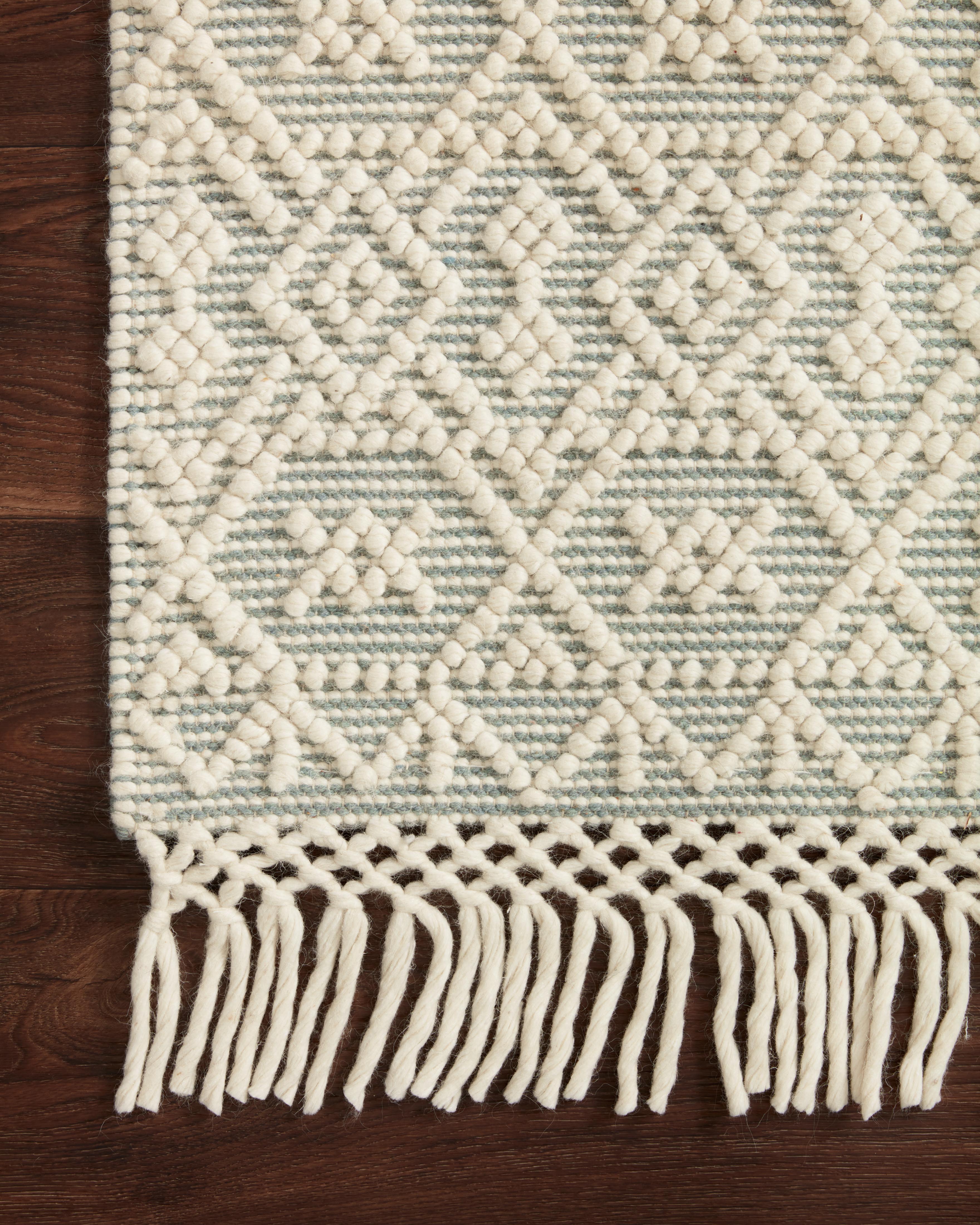 Loloi Noelle Ivory / Blue Rug No.2 RUGS - wool Loloi