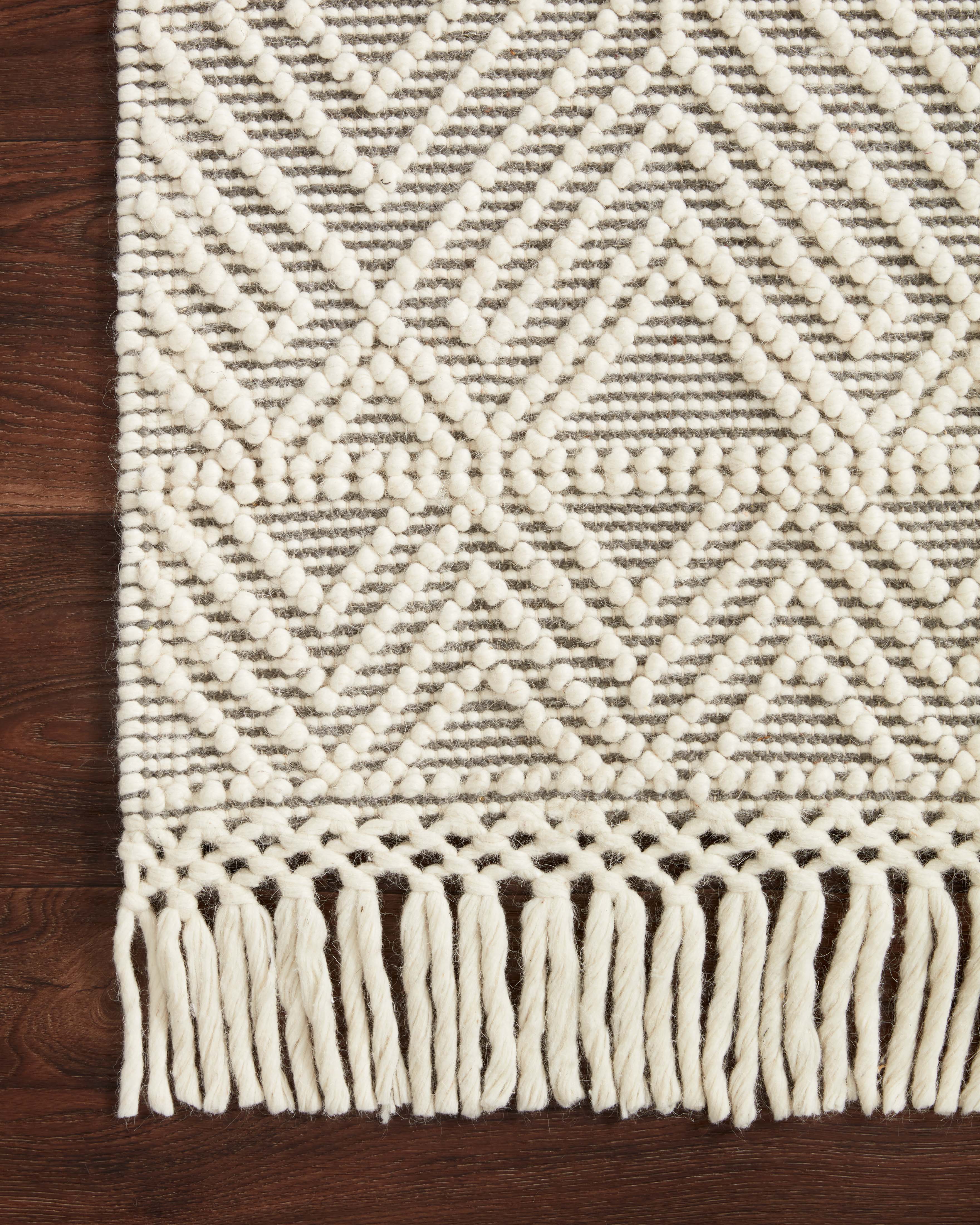 Loloi Noelle Ivory / Grey Rug RUGS - wool Loloi