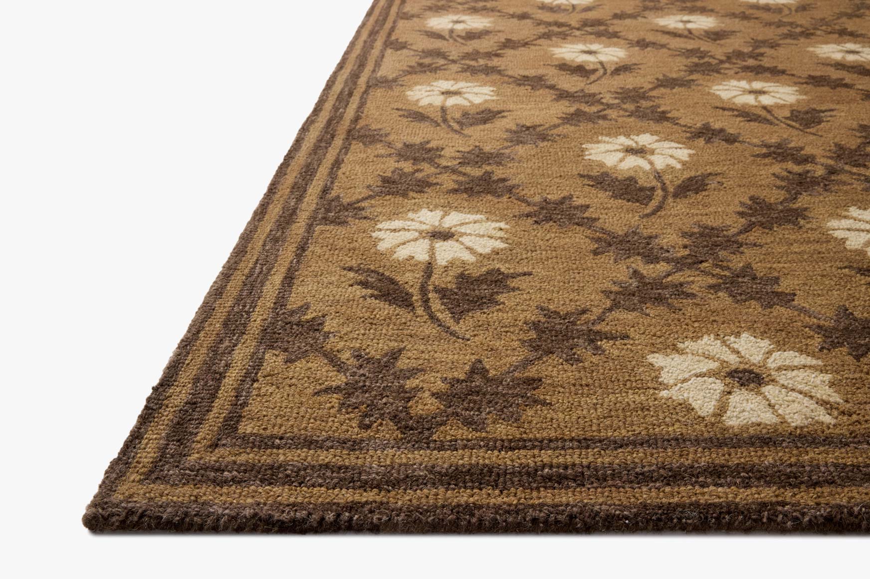 Chris Loves Julia x Loloi Norah Tan / Espresso Rug - Rug & Weave