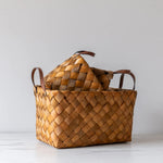 Burnt Wooden Basket - Rug & Weave