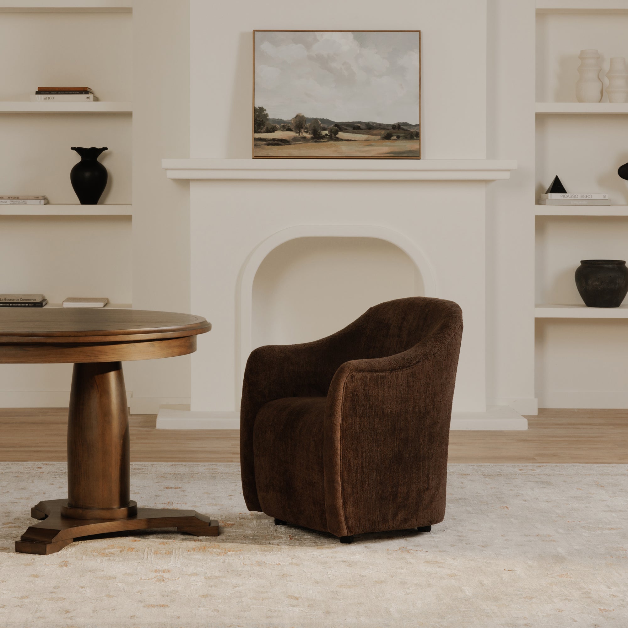 Drava Rolling Dining Chair FURNITURE - dining chair Moe's Furniture