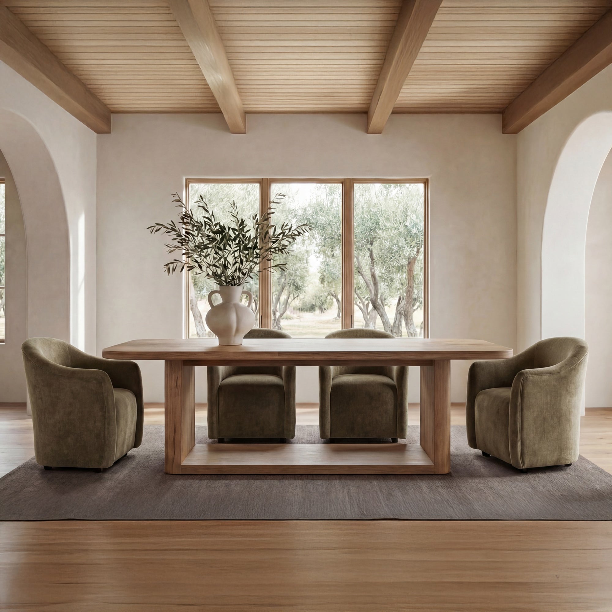 Drava Rolling Dining Chair FURNITURE - dining chair Moe's Furniture
