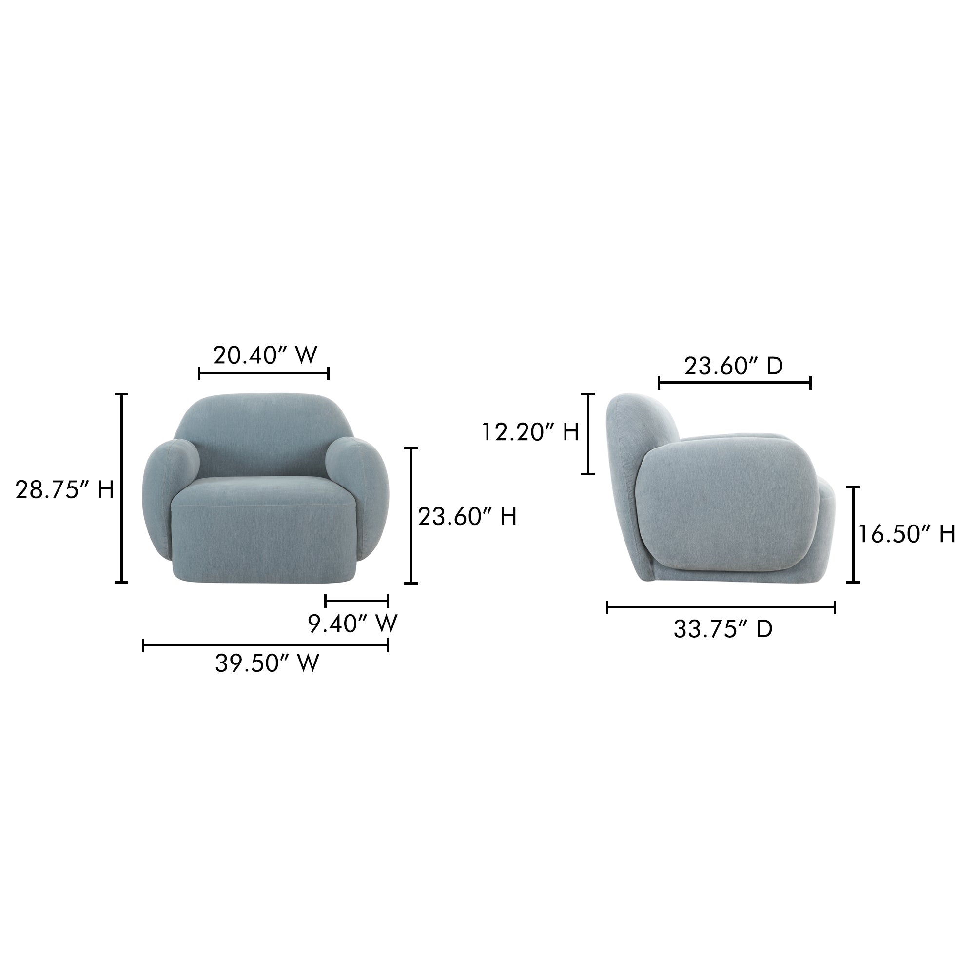 Hazel Lounge Chair FURNITURE - lounge chair Moe's Furniture