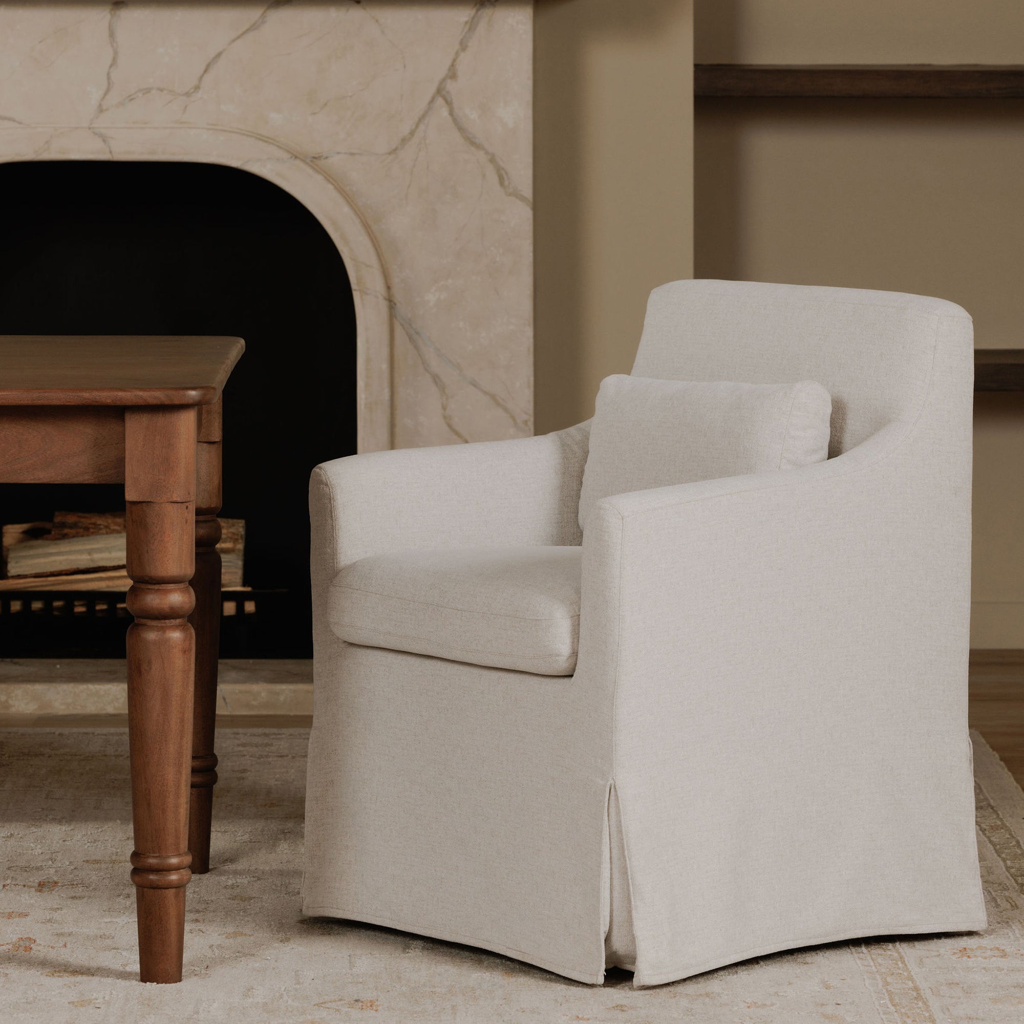 Laila Slipcover Dining Chair – view 2