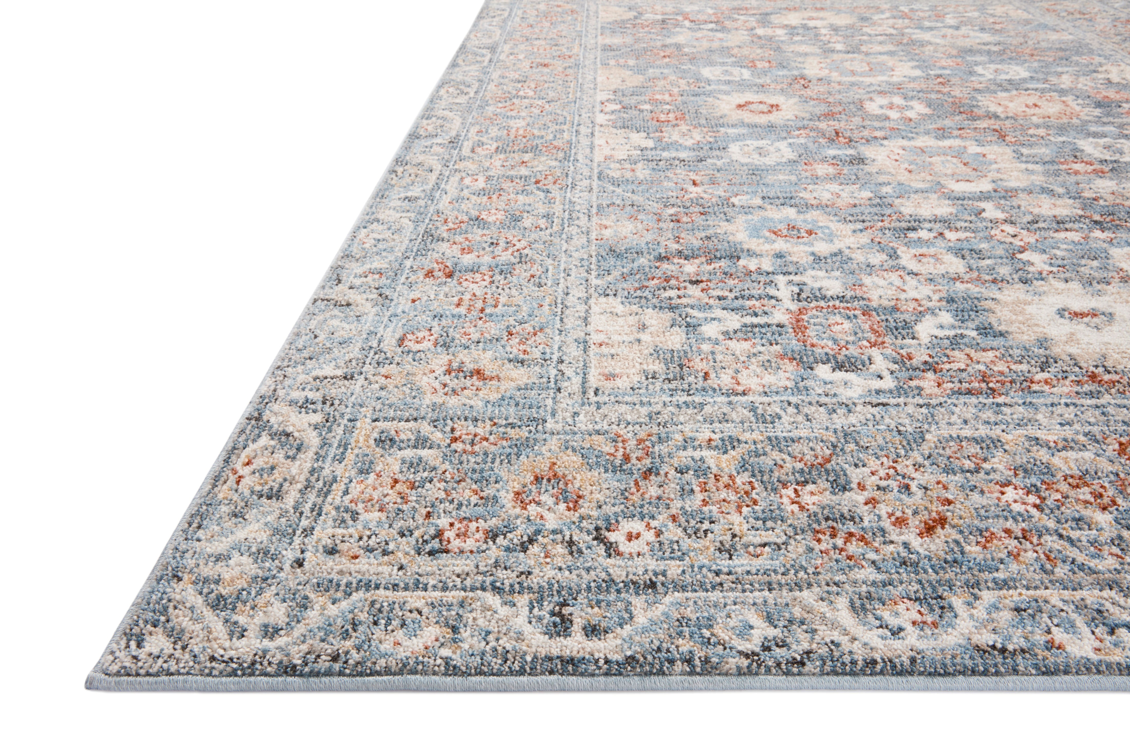 Loloi Odette Sky / Rust Rug 0-RUGS-patterned Loloi
