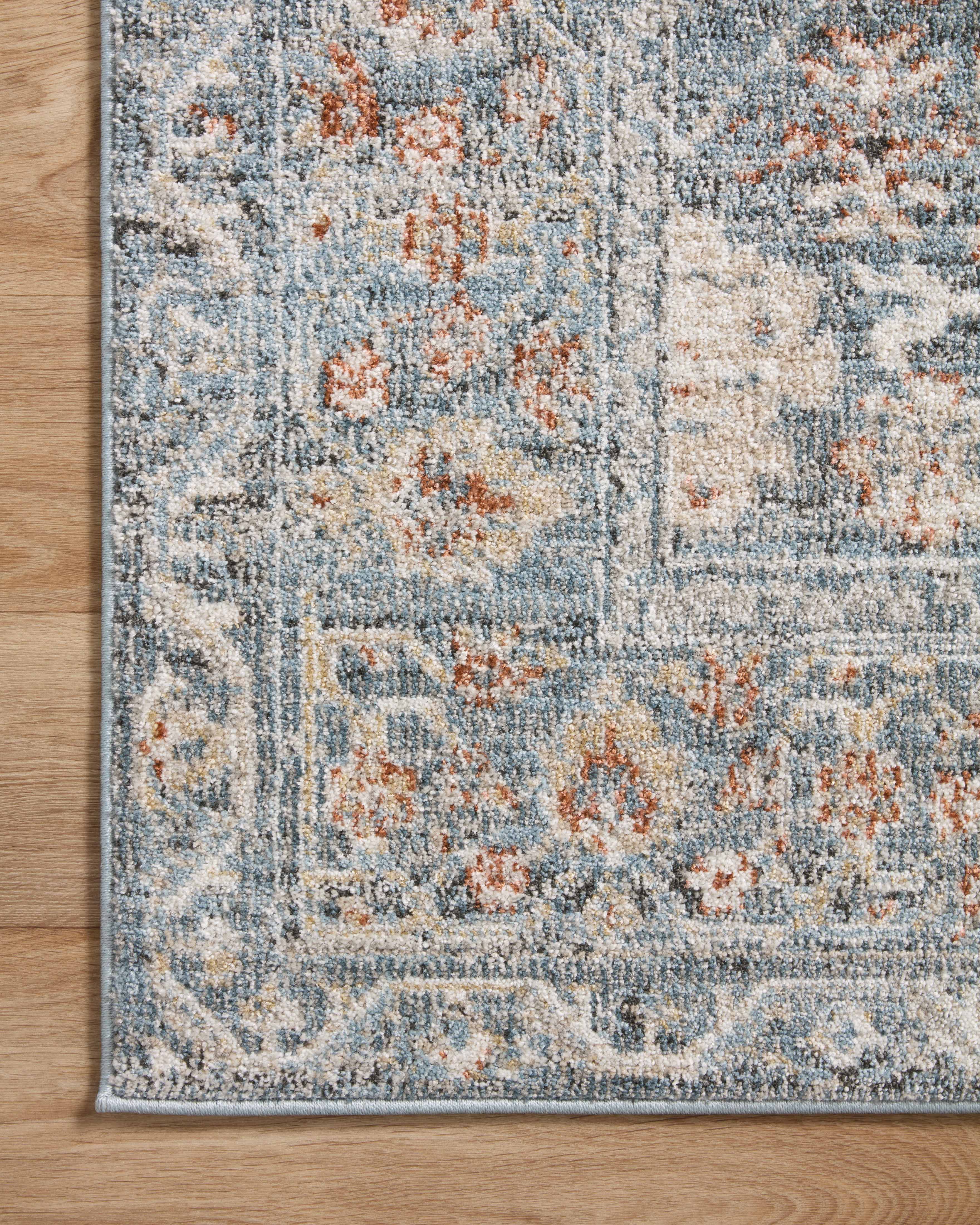 Loloi Odette Sky / Rust Rug 0-RUGS-patterned Loloi
